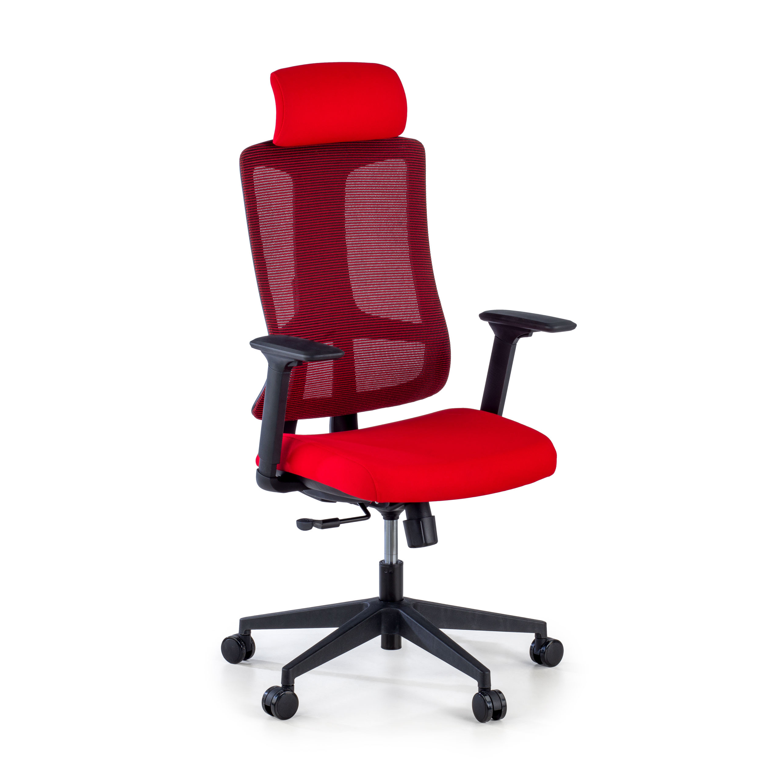 silla teletrabajo rojo typhoon malla 1