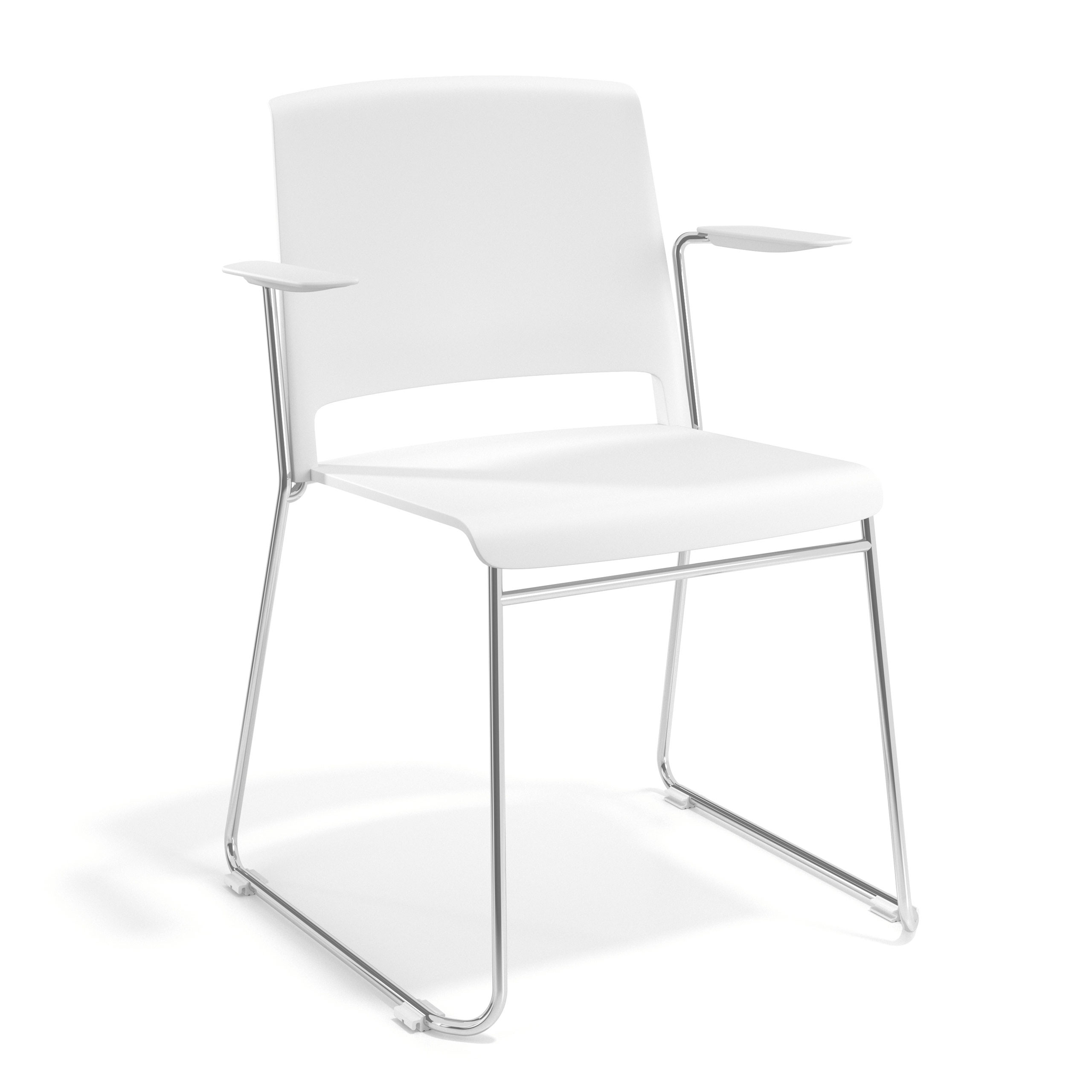 silla confidente blanco lotus con brazos tela 1