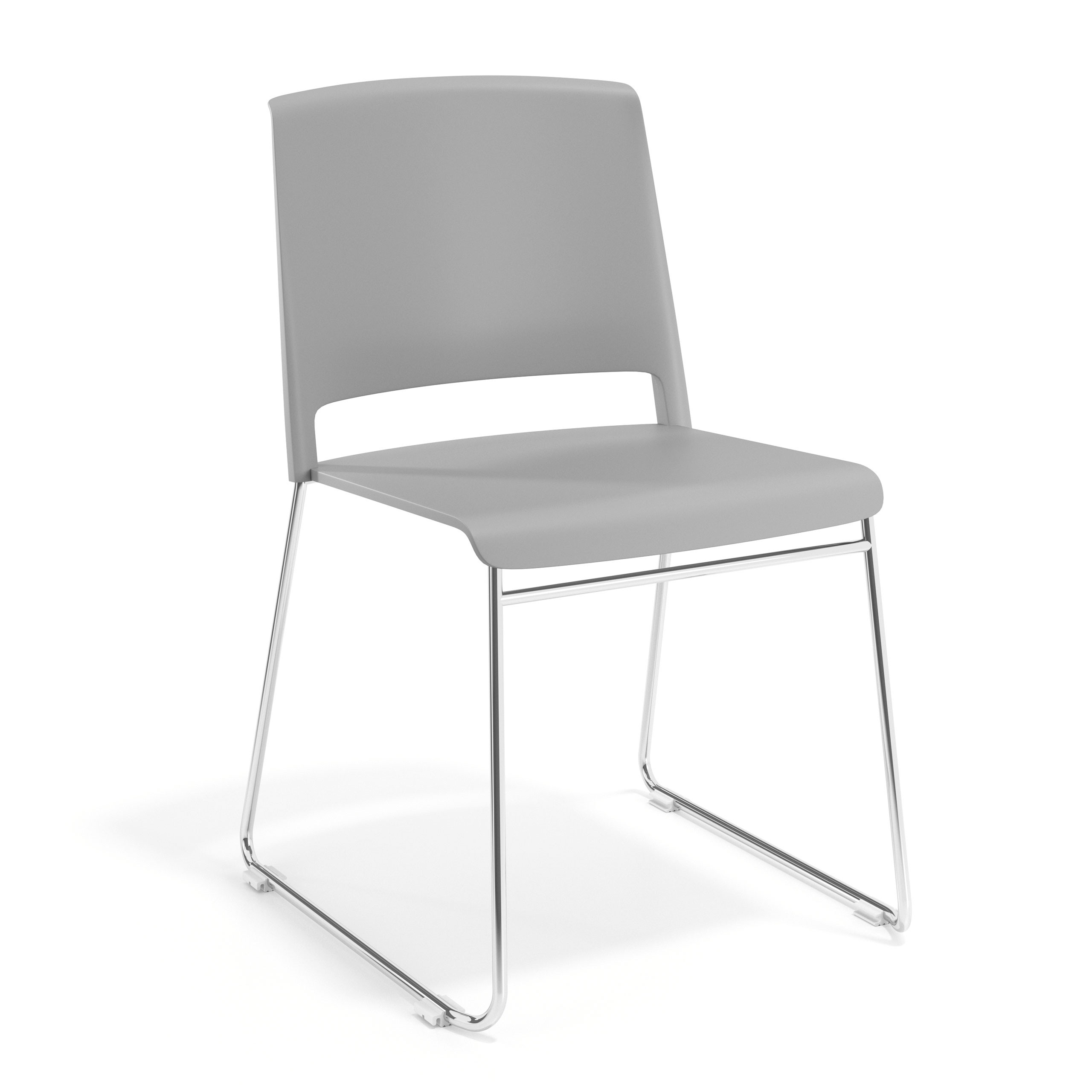 silla confidente gris lotus sin brazos tela 1