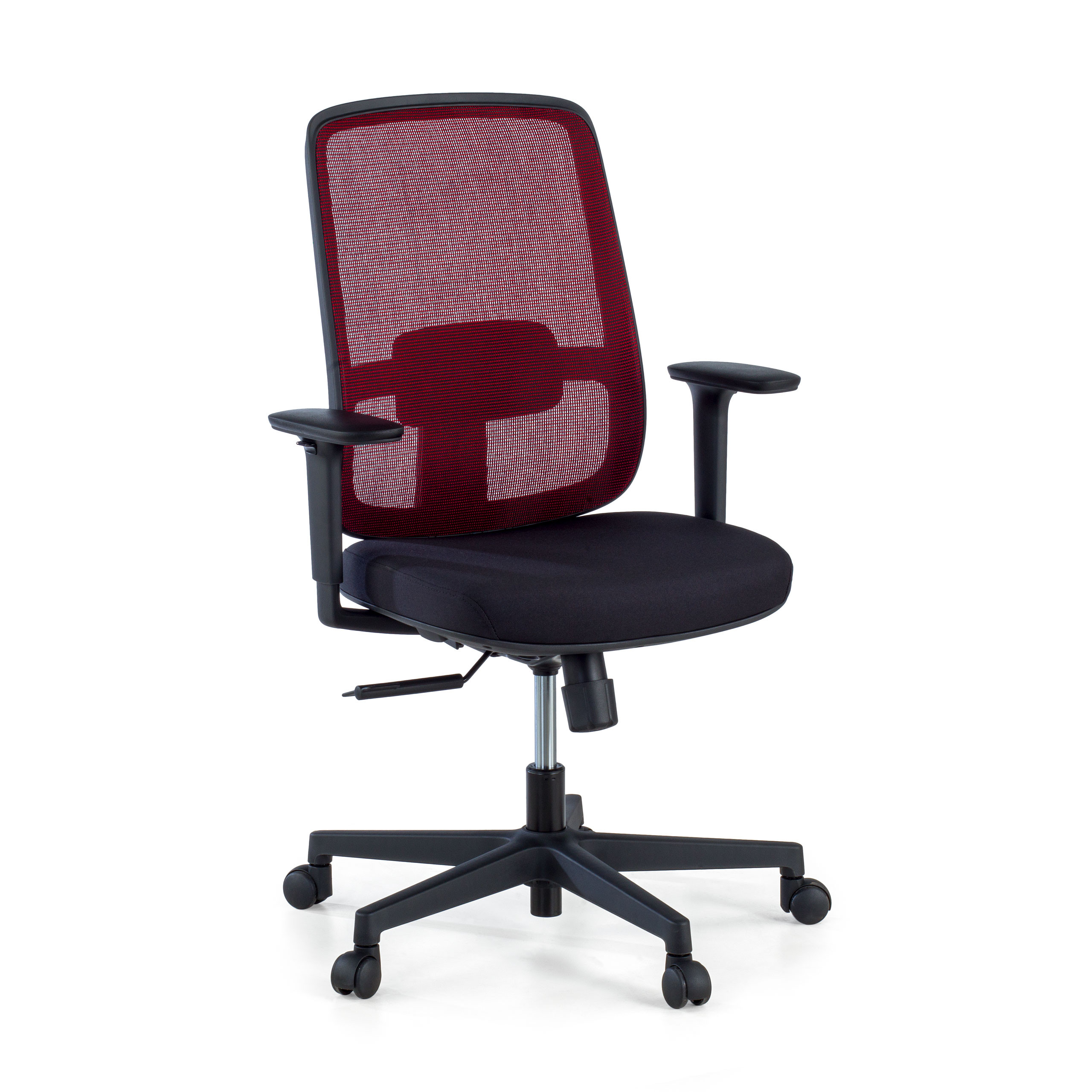 silla teletrabajo rojo sugar estructura negra malla 1