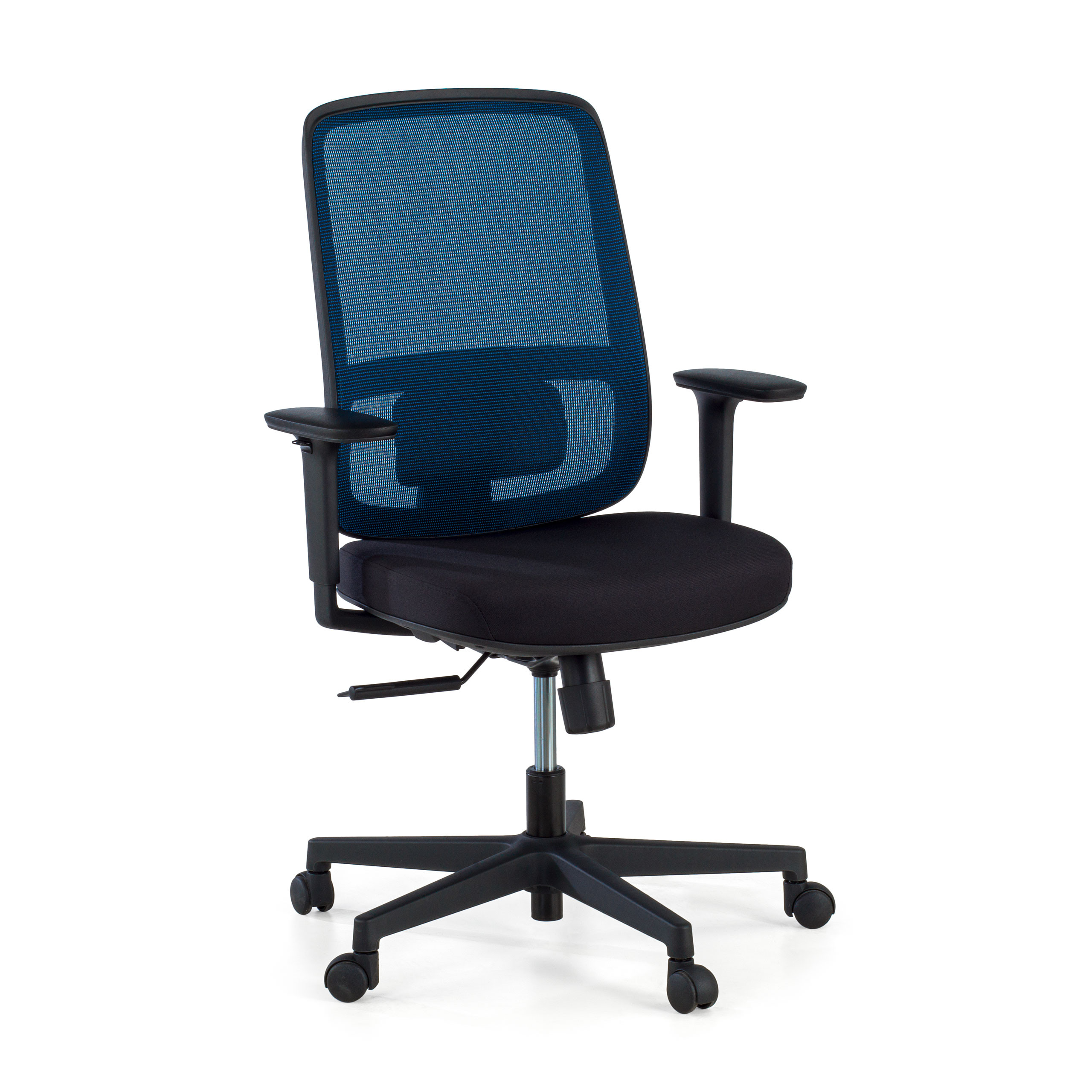 silla teletrabajo azul sugar estructura negra malla 1