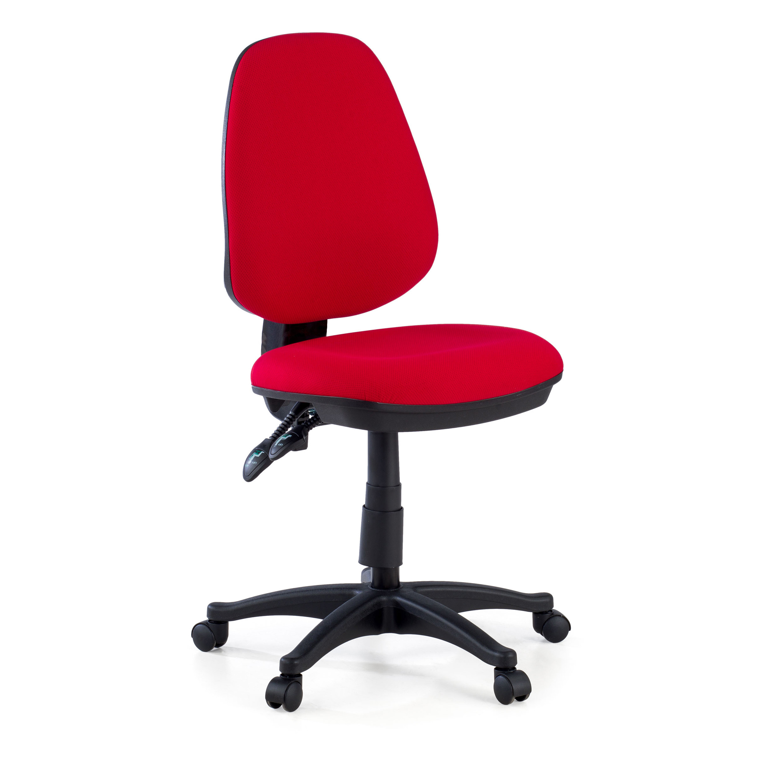 silla giratoria rojo eco sin brazos tela 1