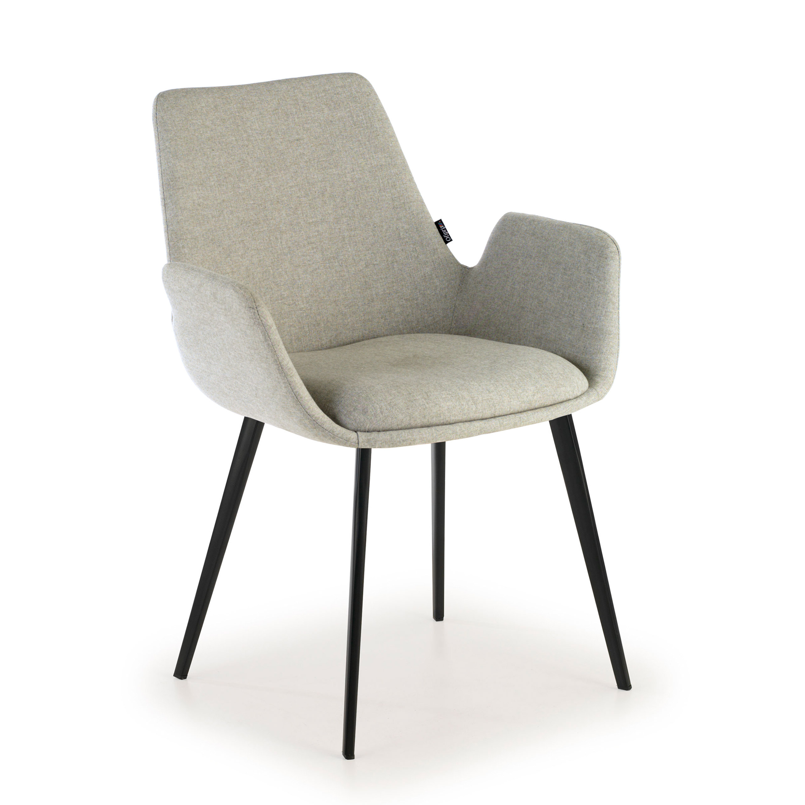 silla confidente gris elodie 4 patas tela 1