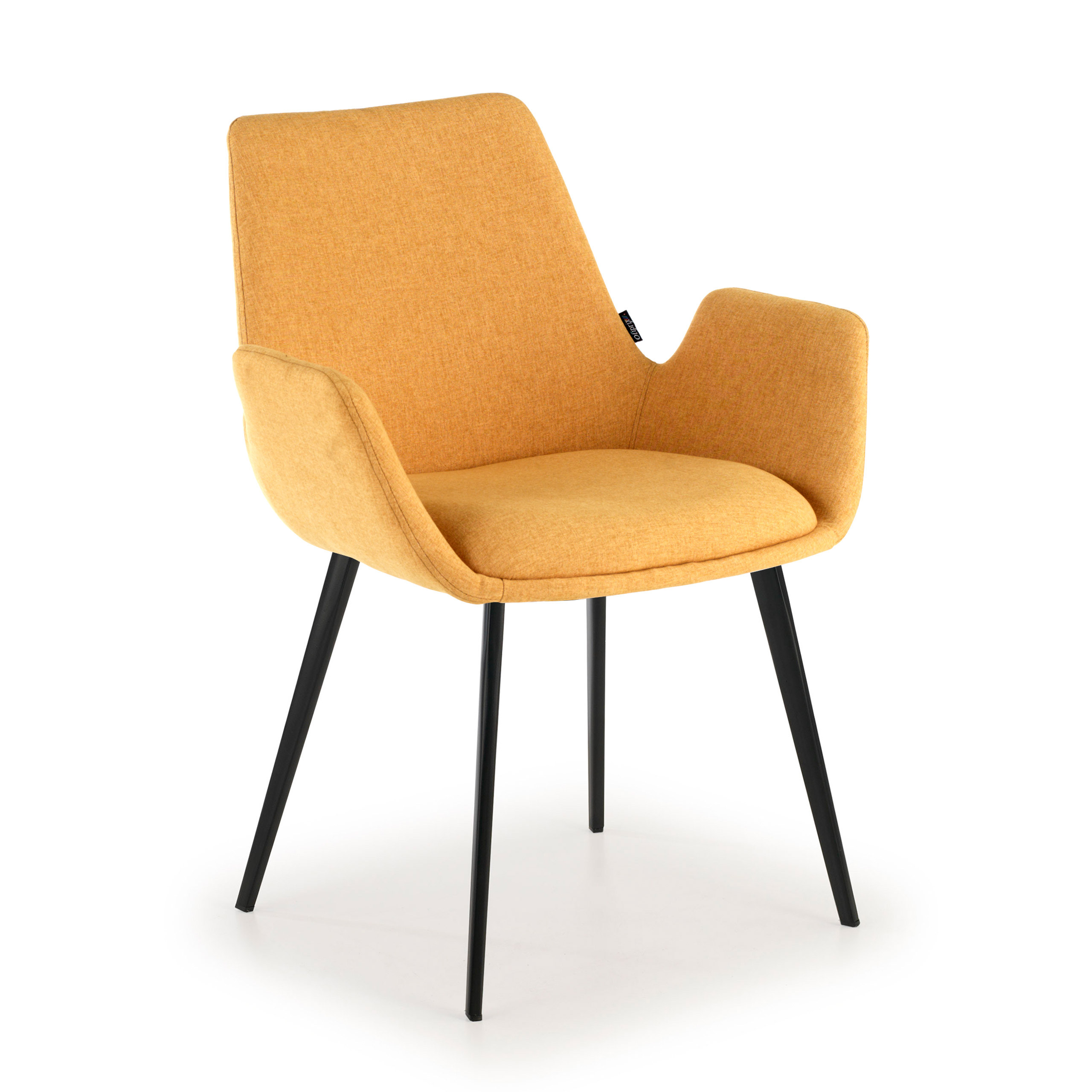 silla confidente amarillo elodie 4 patas tela 1