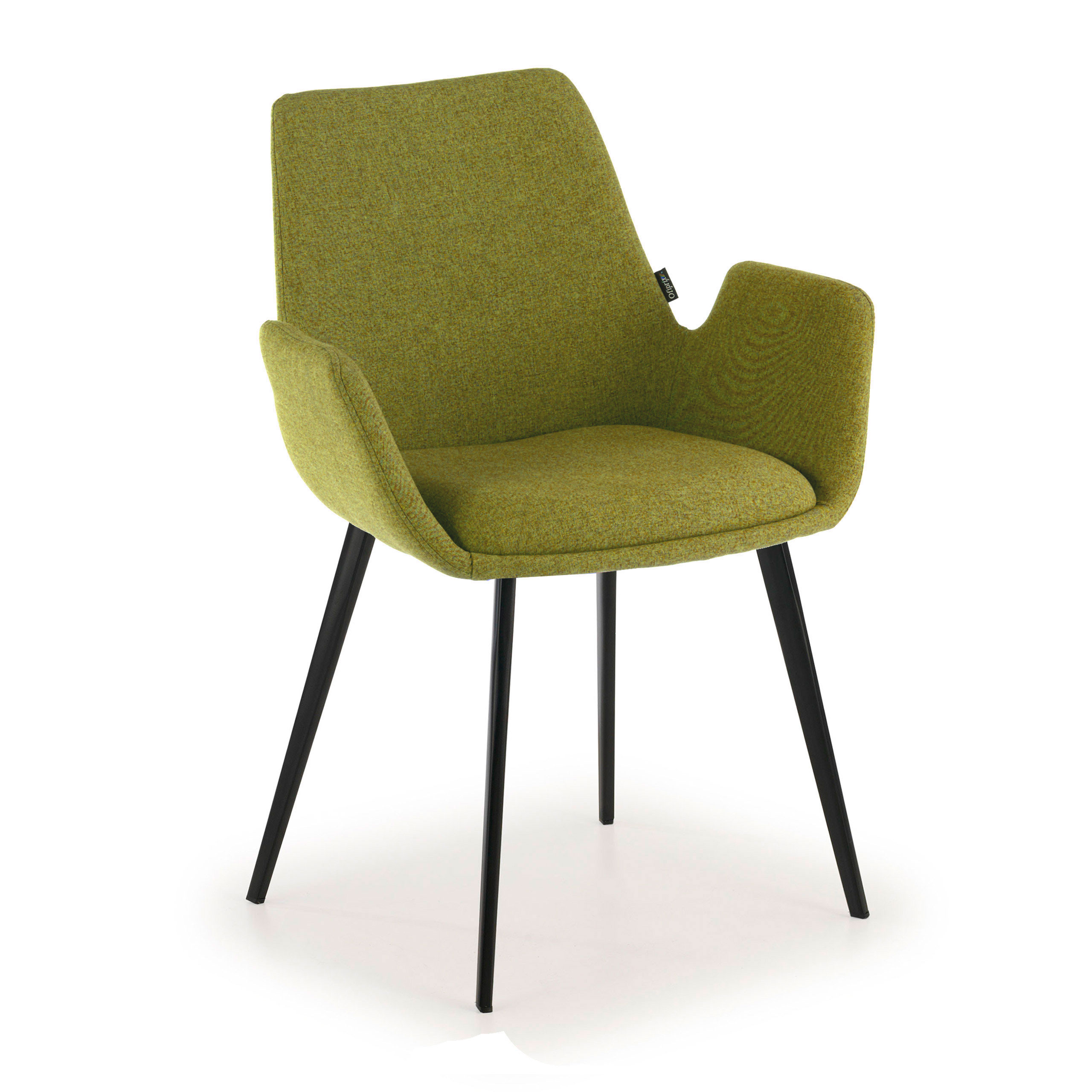 silla confidente verde elodie 4 patas tela 1