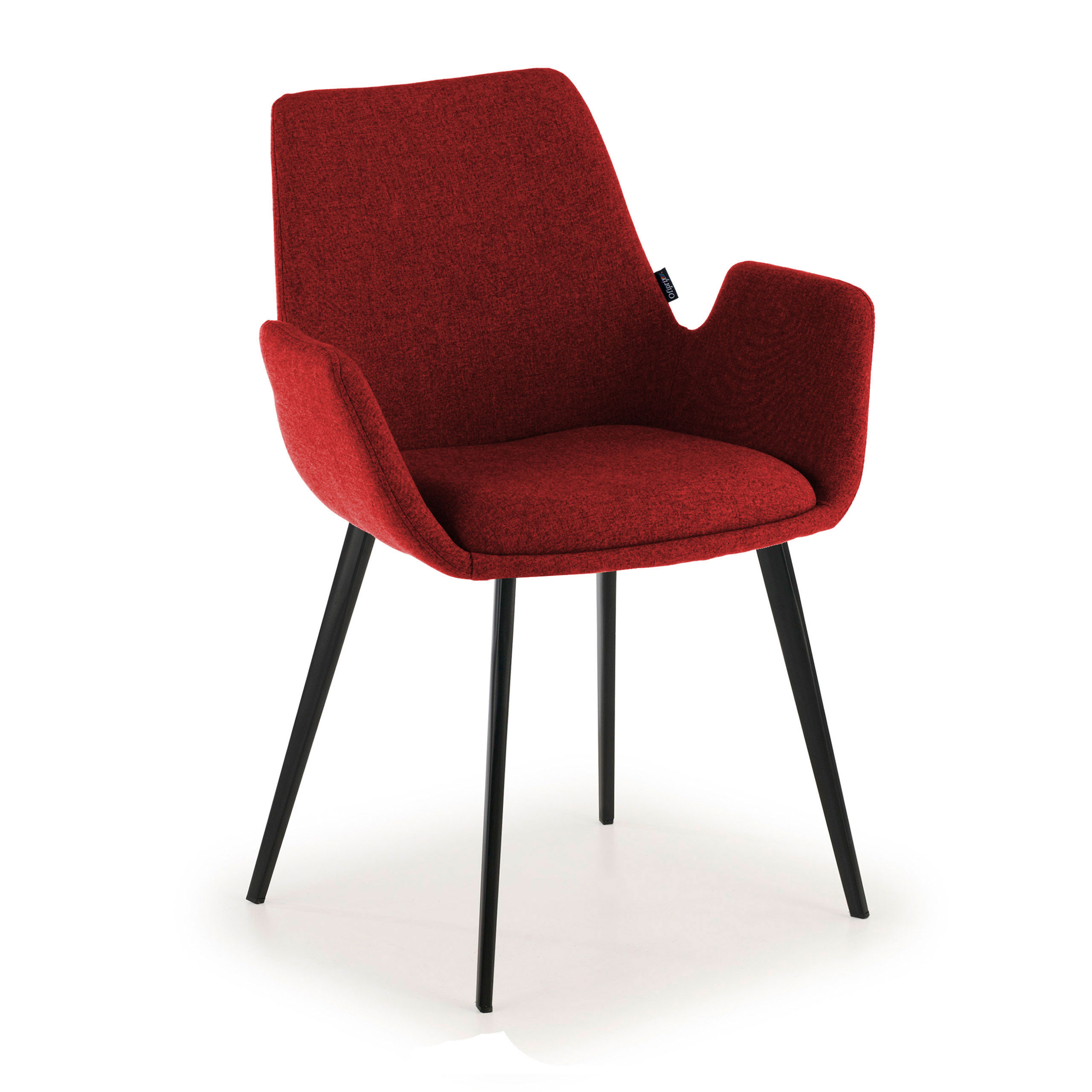 silla confidente rojo elodie 4 patas tela 1