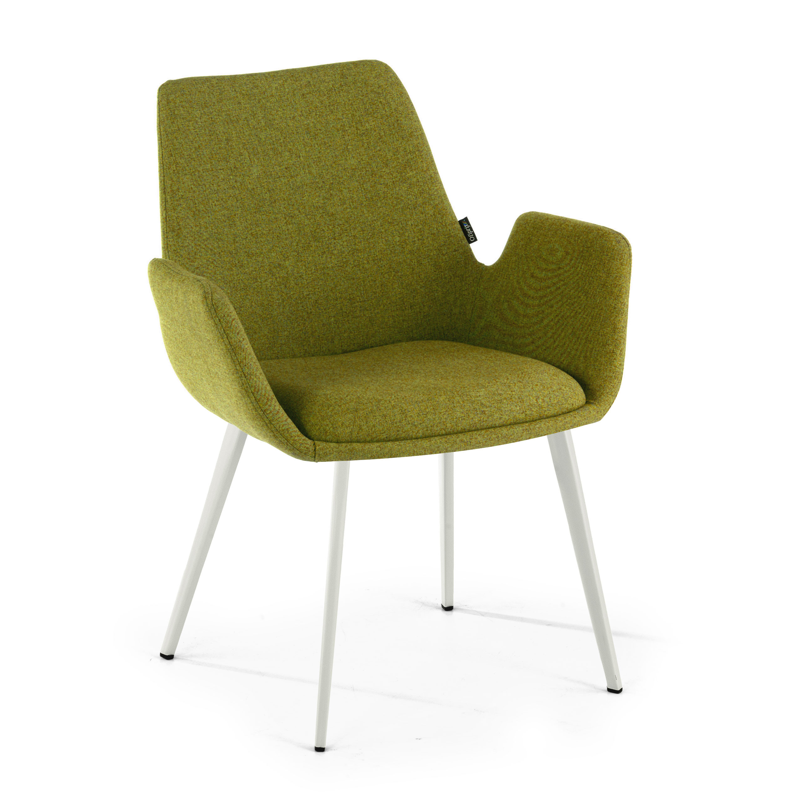 silla confidente verde elodie 4 patas tela 1