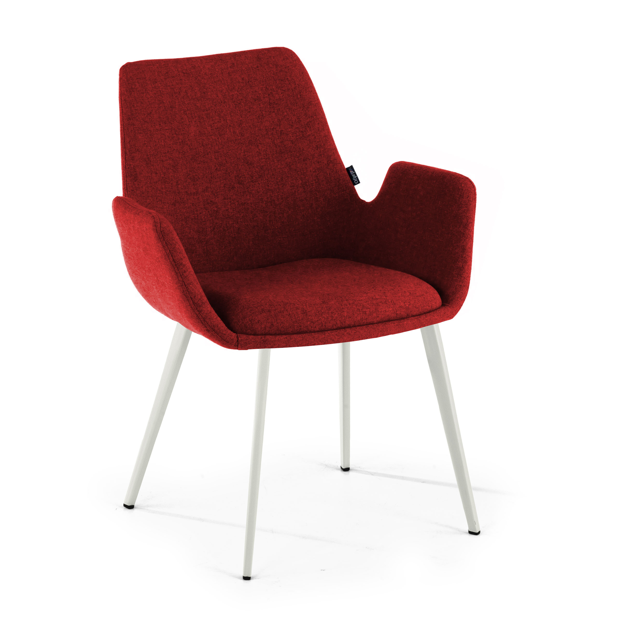 silla confidente rojo elodie 4 patas tela 1