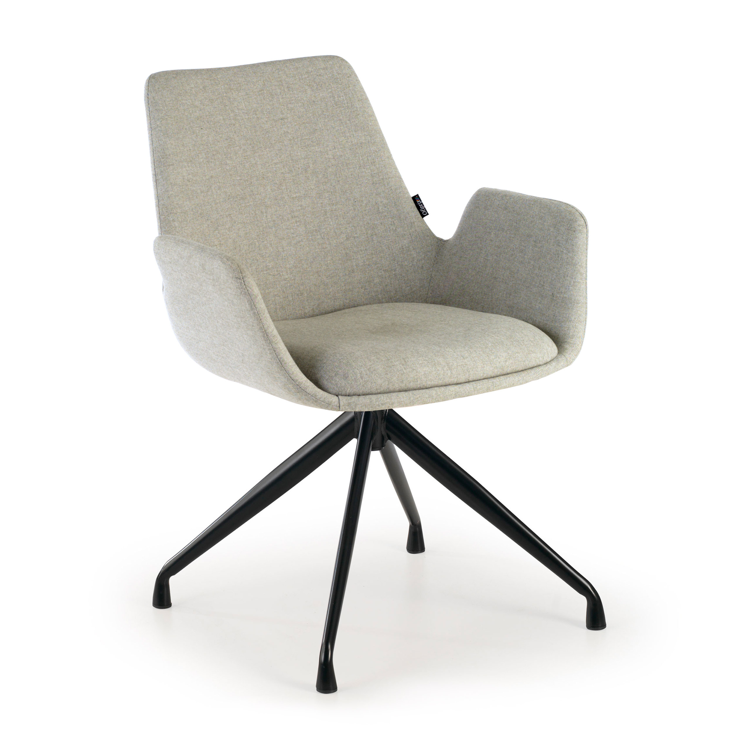 silla confidente gris elodie giratoria tela 1