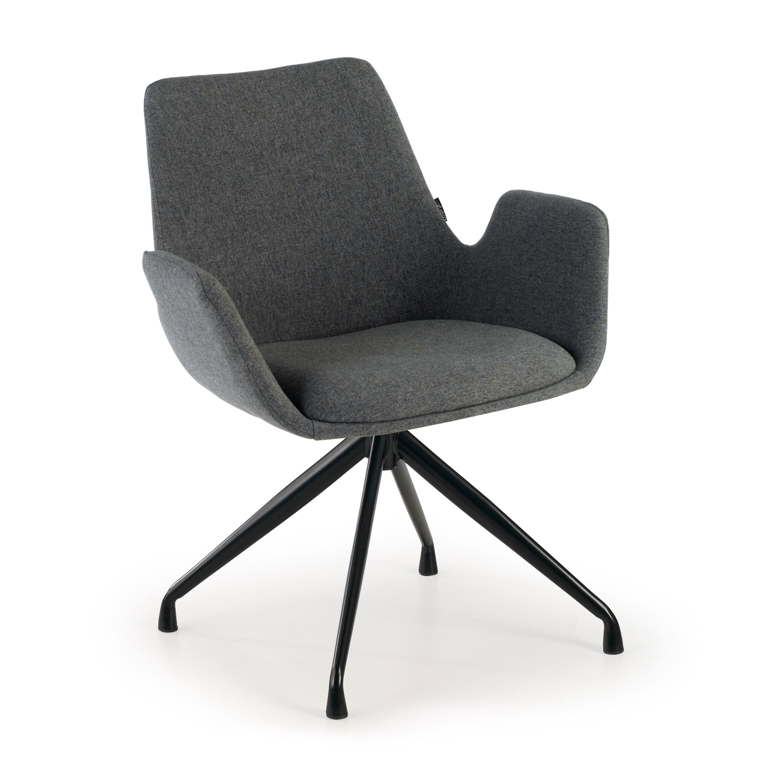 silla confidente antracita elodie giratoria tela 1