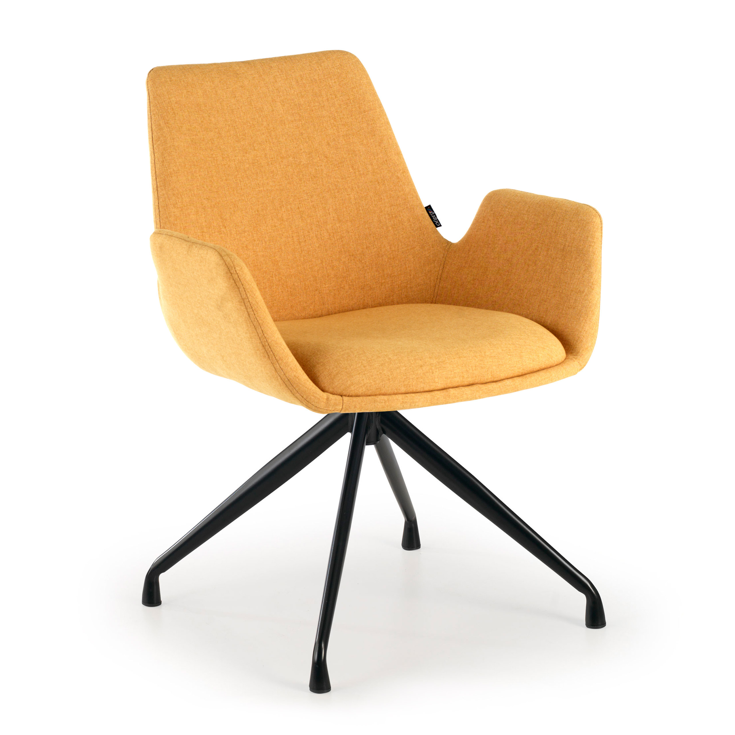 silla confidente amarillo elodie giratoria tela 1