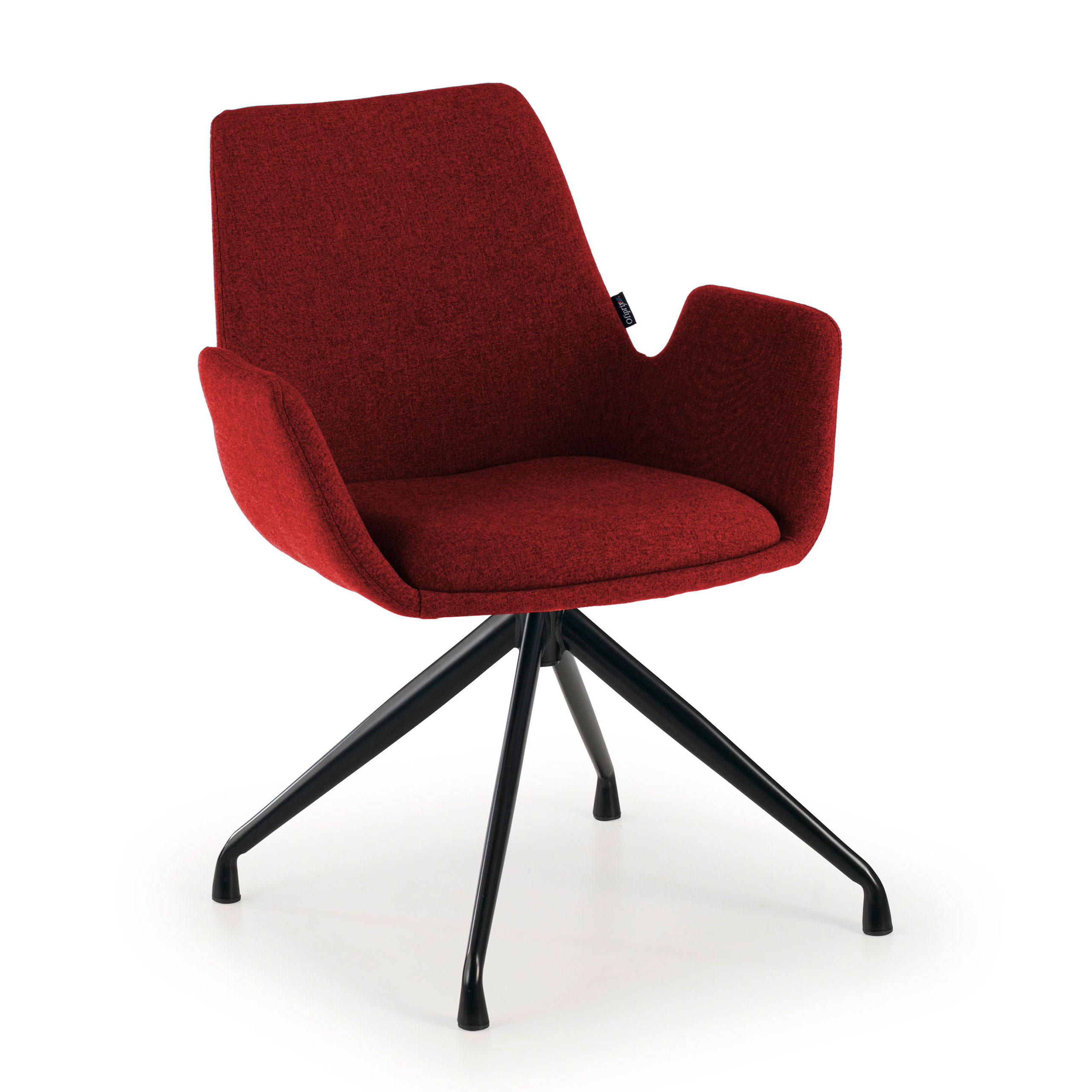 silla confidente rojo elodie giratoria tela 1