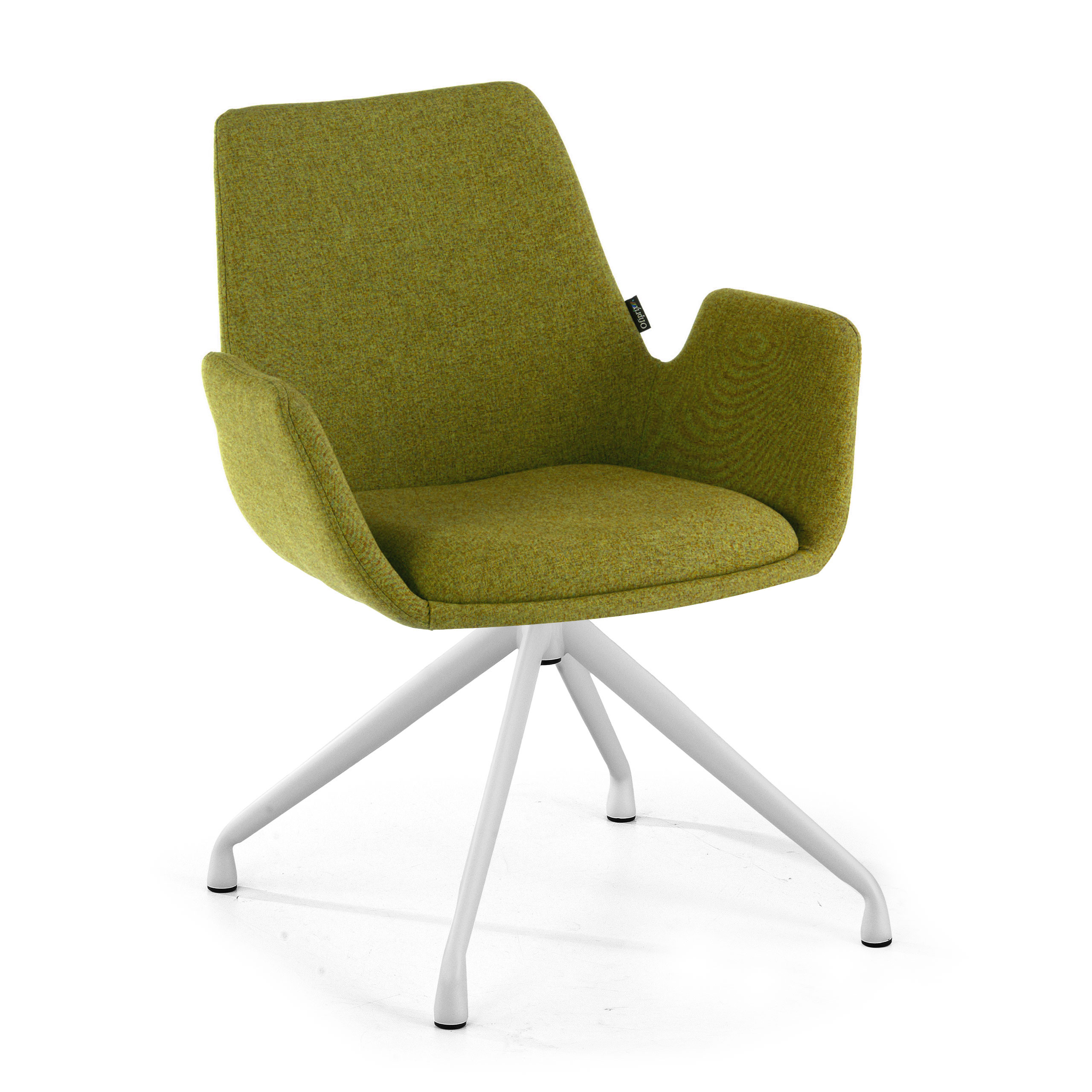 silla confidente verde elodie giratoria tela 1