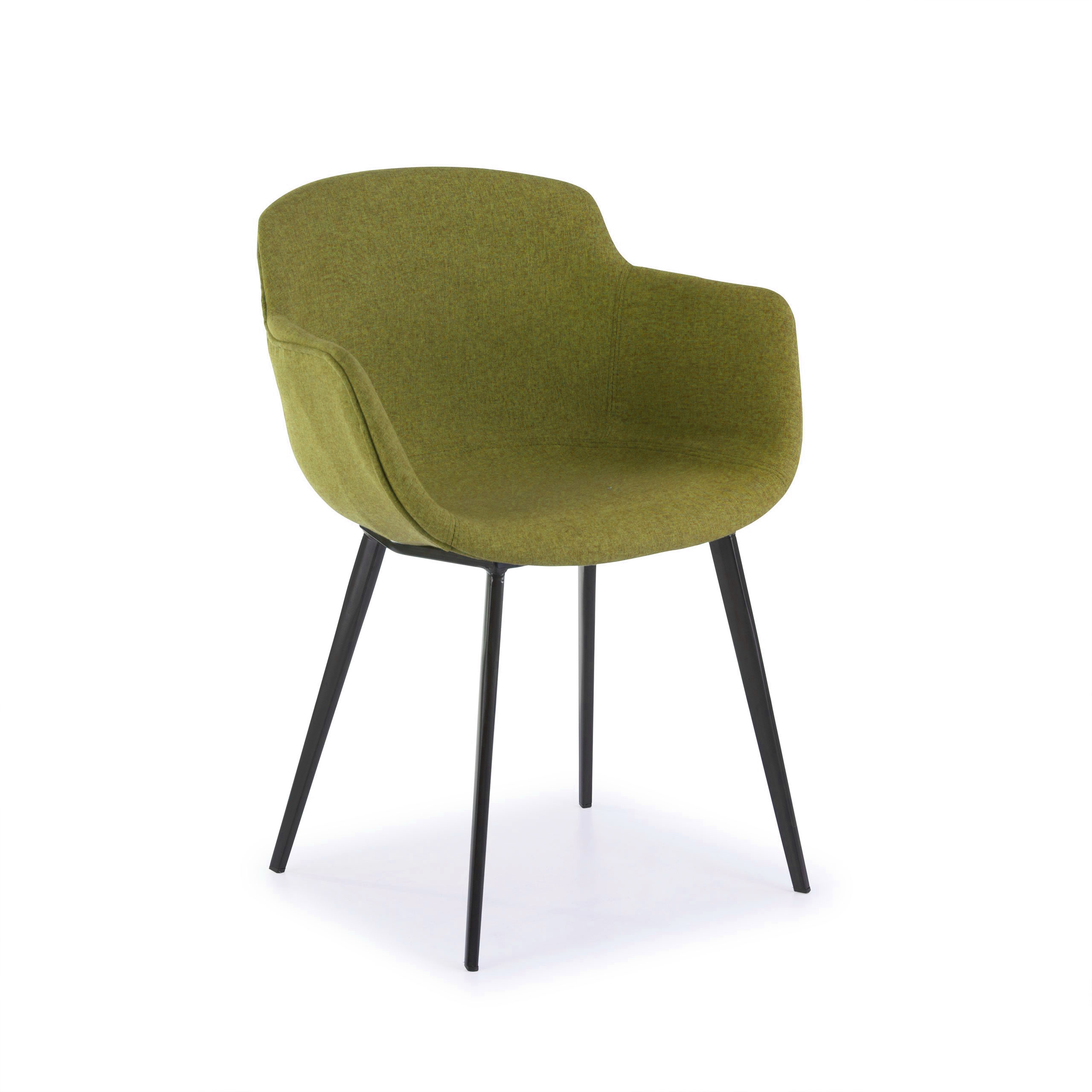 silla confidente verde ivonne 4 patas tela 1