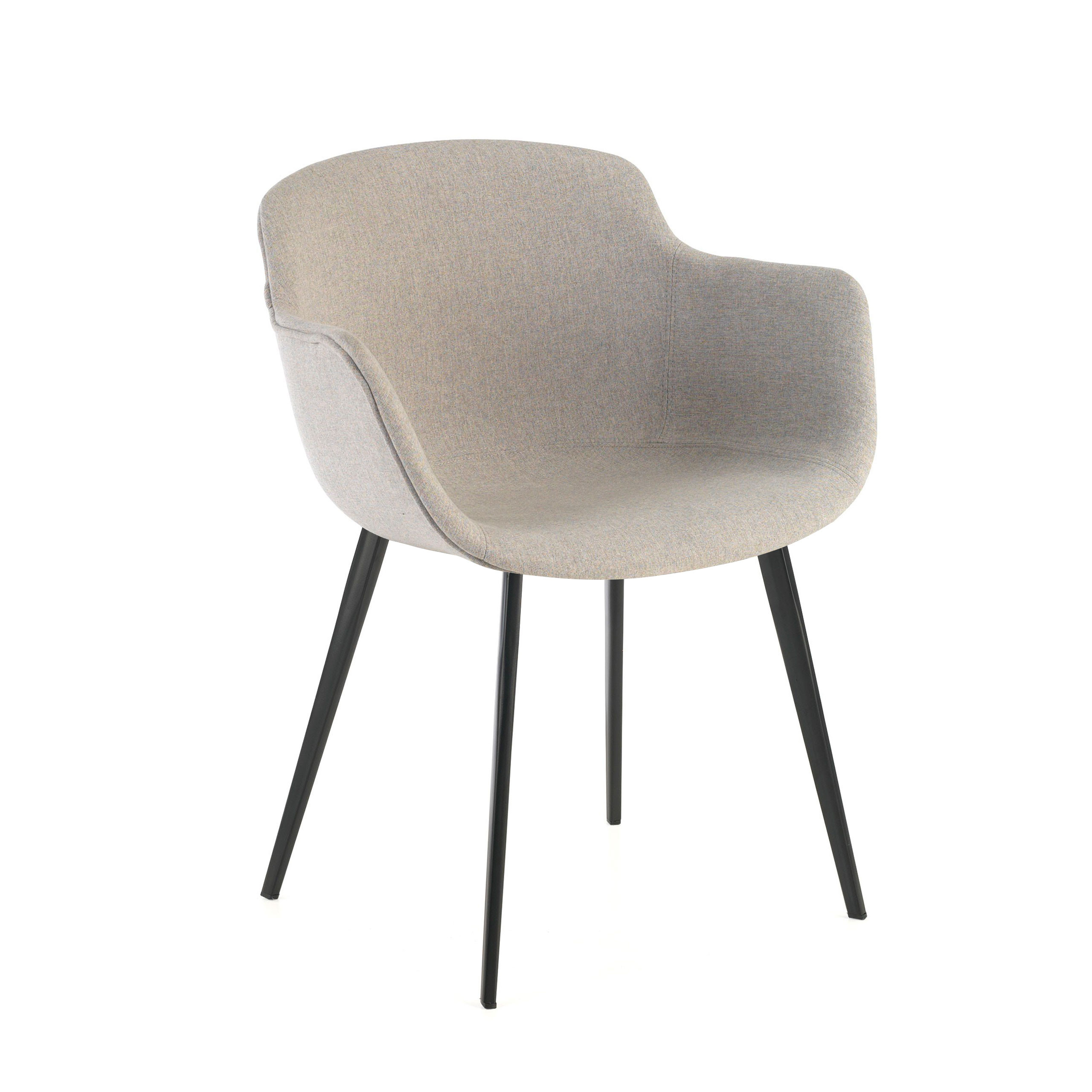 silla confidente gris ivonne 4 patas tela 1