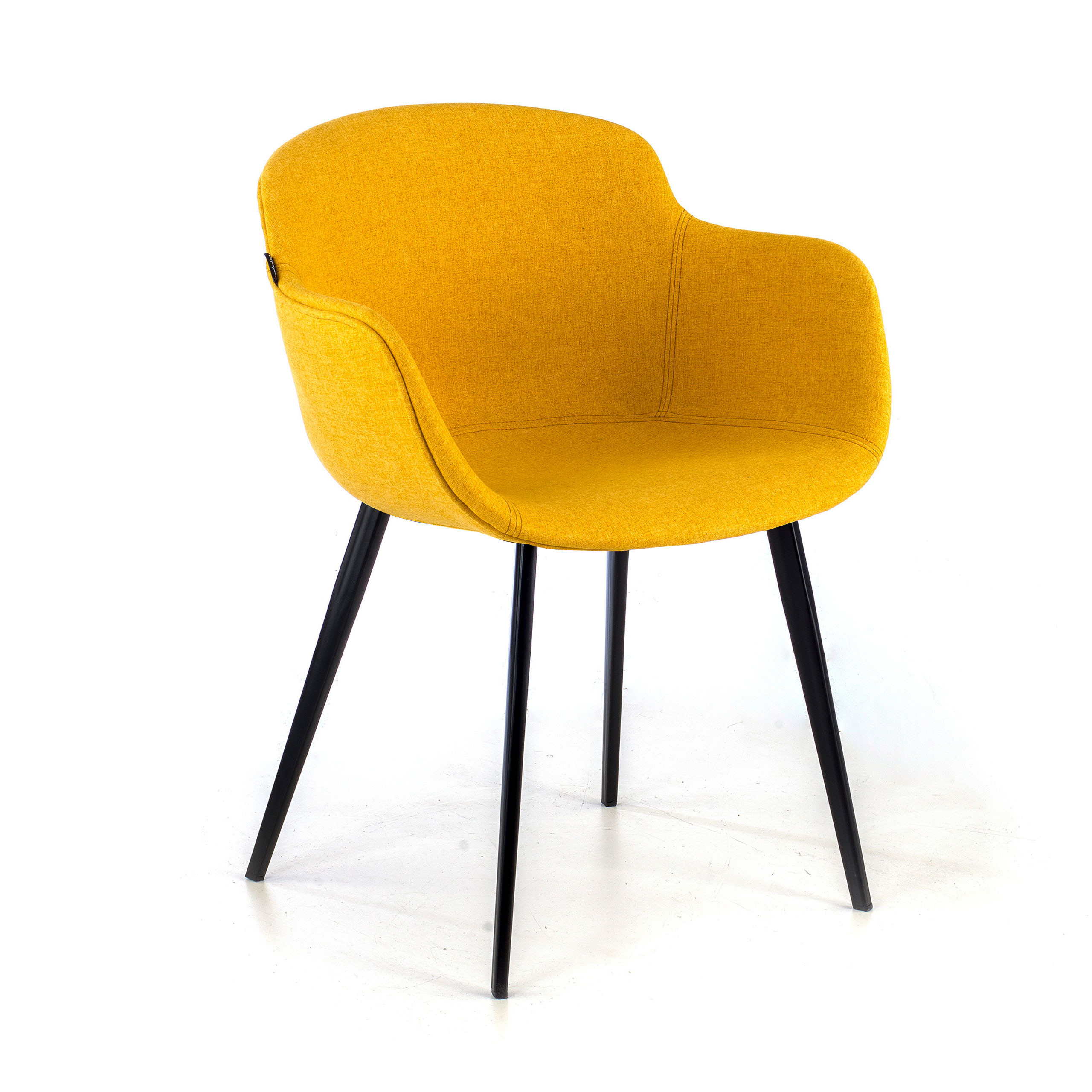 silla confidente amarillo ivonne 4 patas tela 1