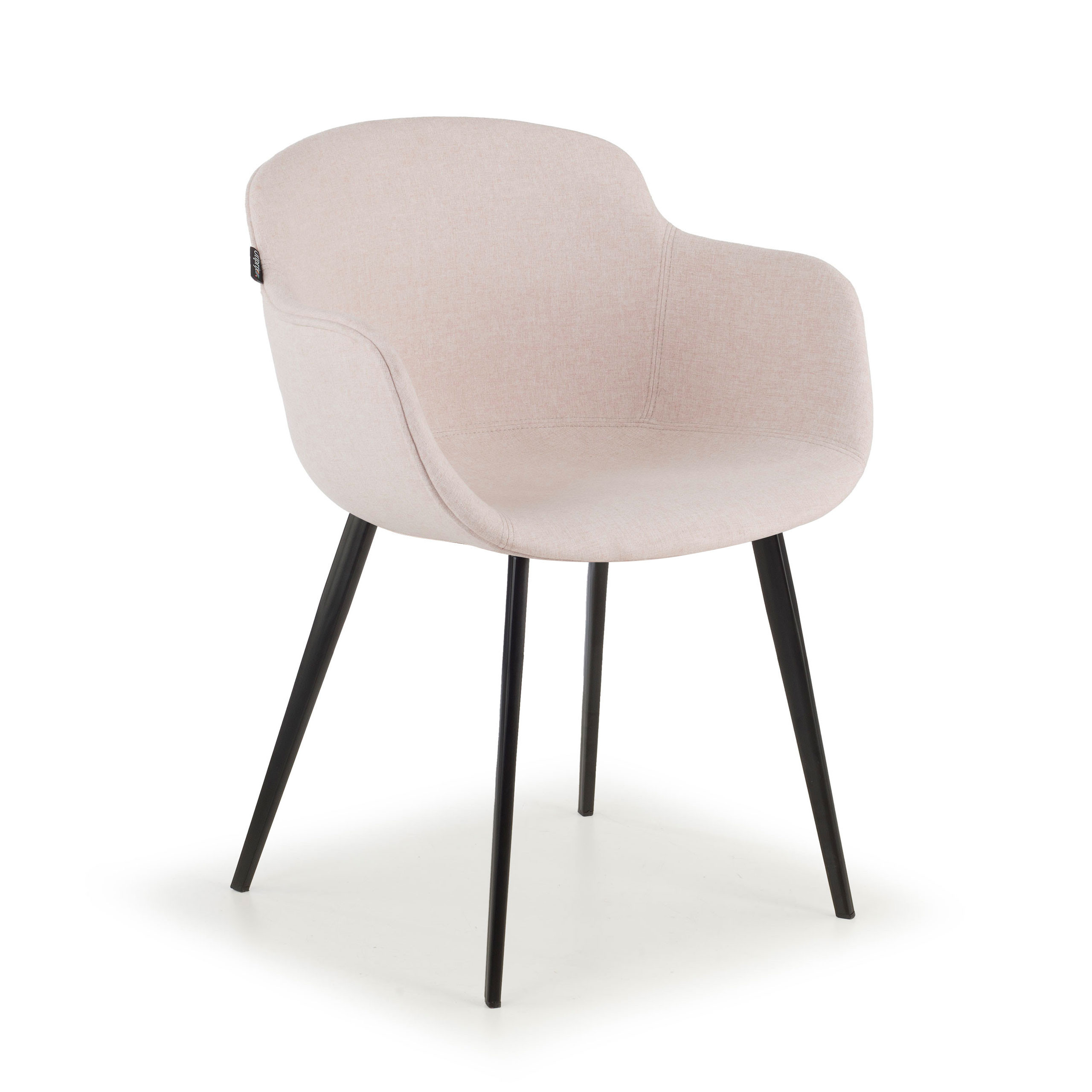 silla confidente beige ivonne 4 patas tela 1