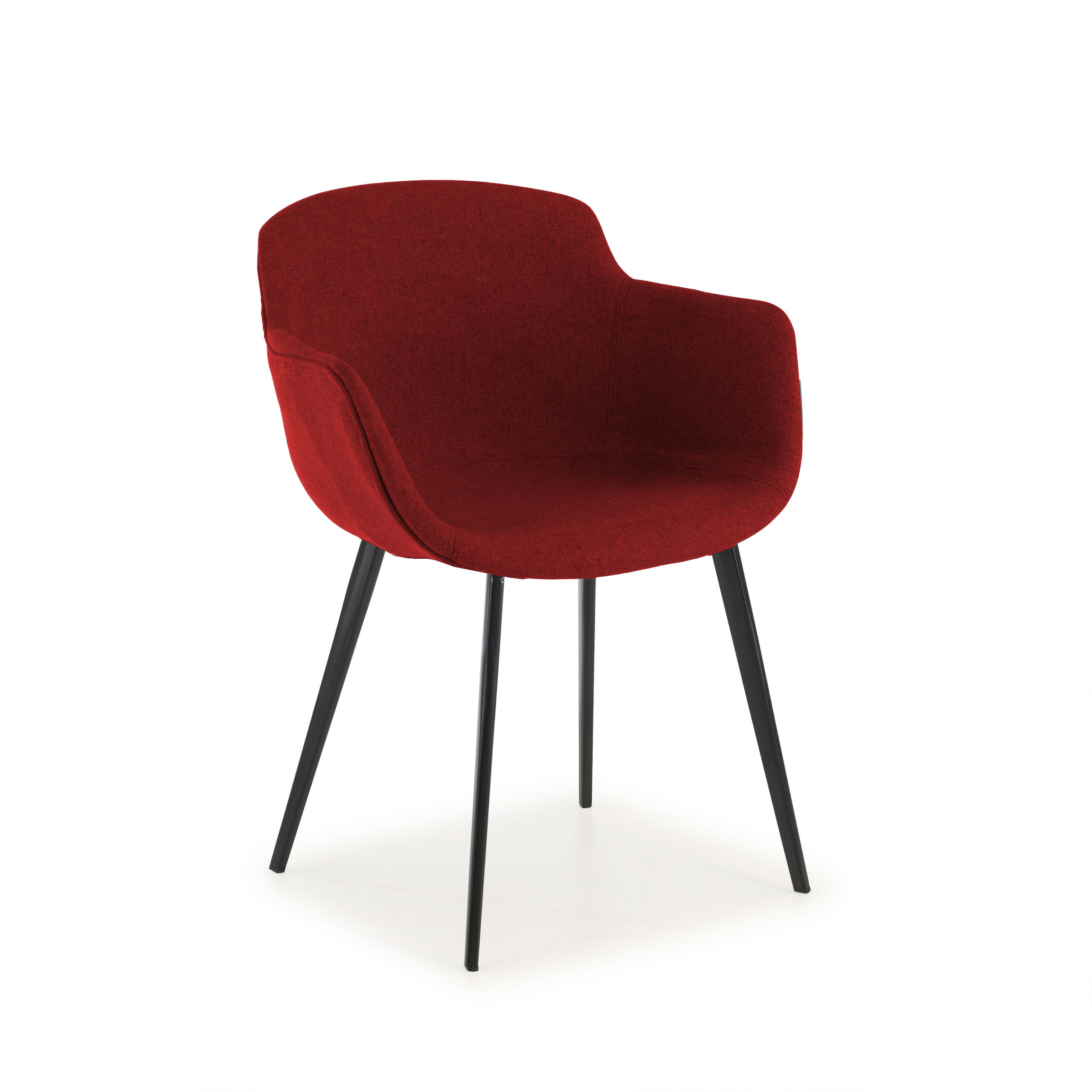 silla confidente rojo ivonne 4 patas tela 1