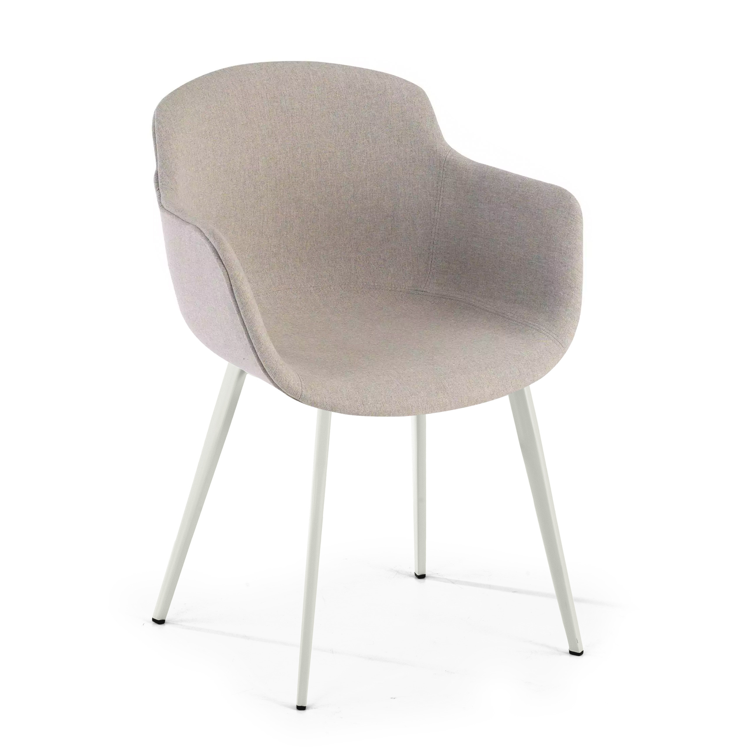 silla confidente gris ivonne 4 patas tela 1