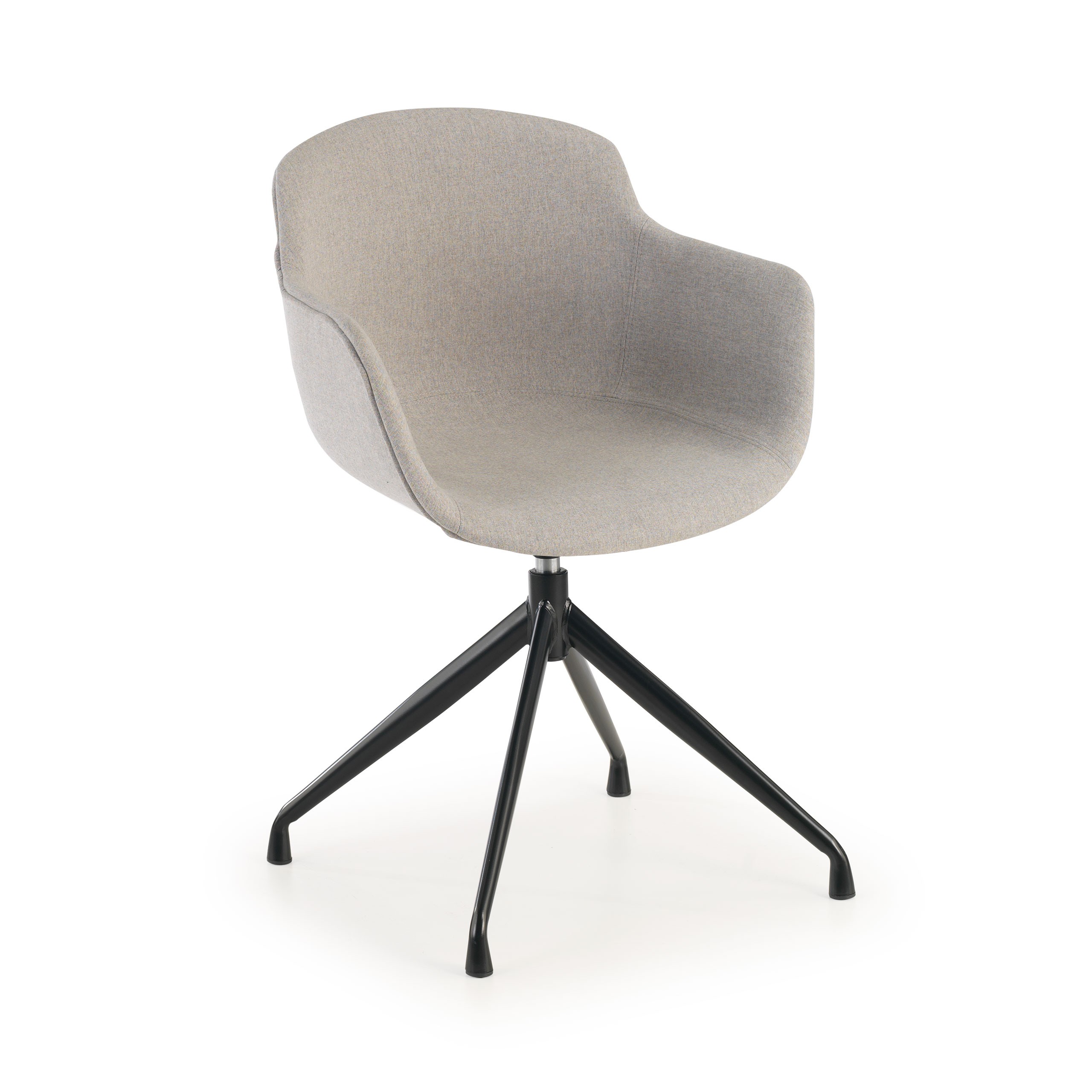 silla confidente gris ivonne base piramide tela 1