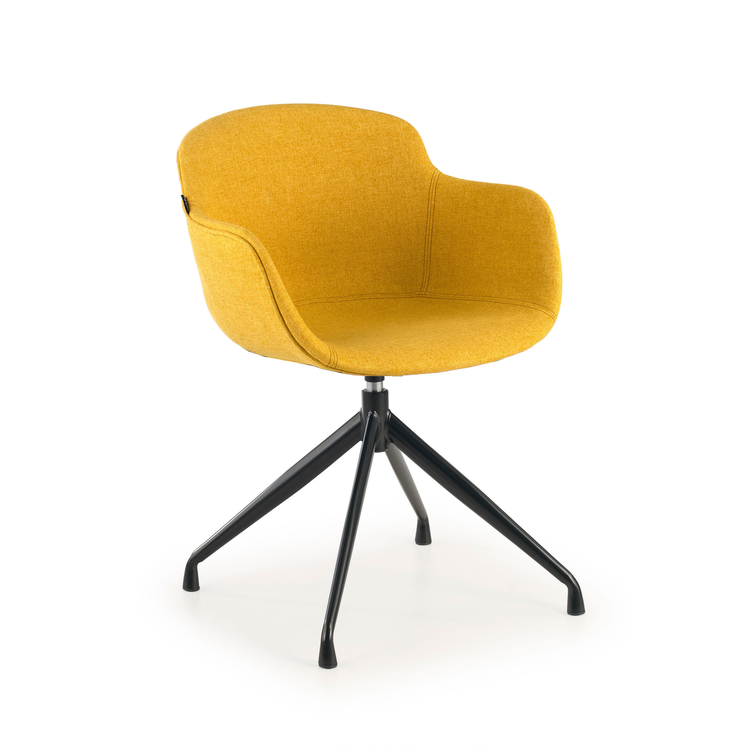 silla confidente amarillo ivonne base piramide tela 1