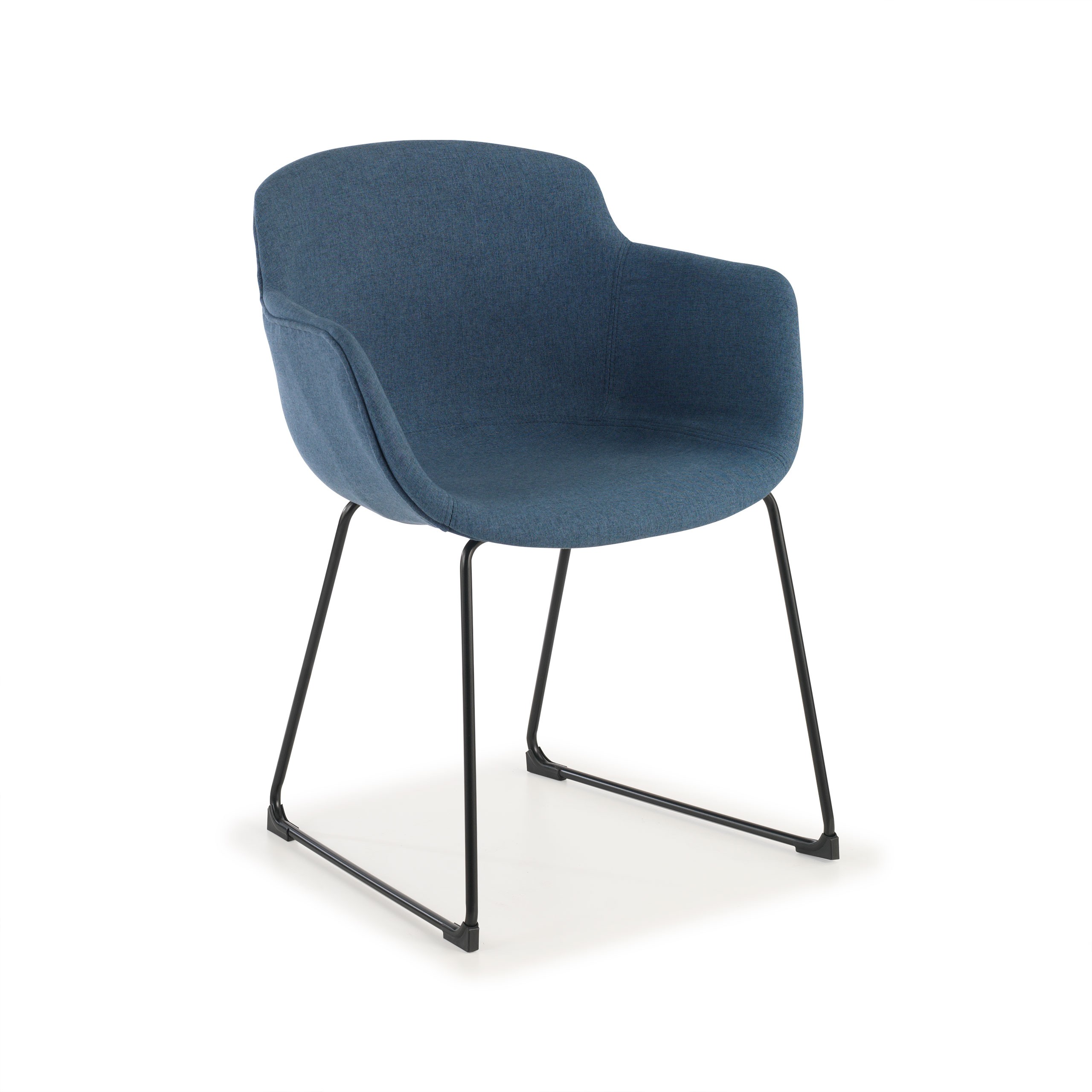 silla confidente azul ivonne estructura patin malla 1
