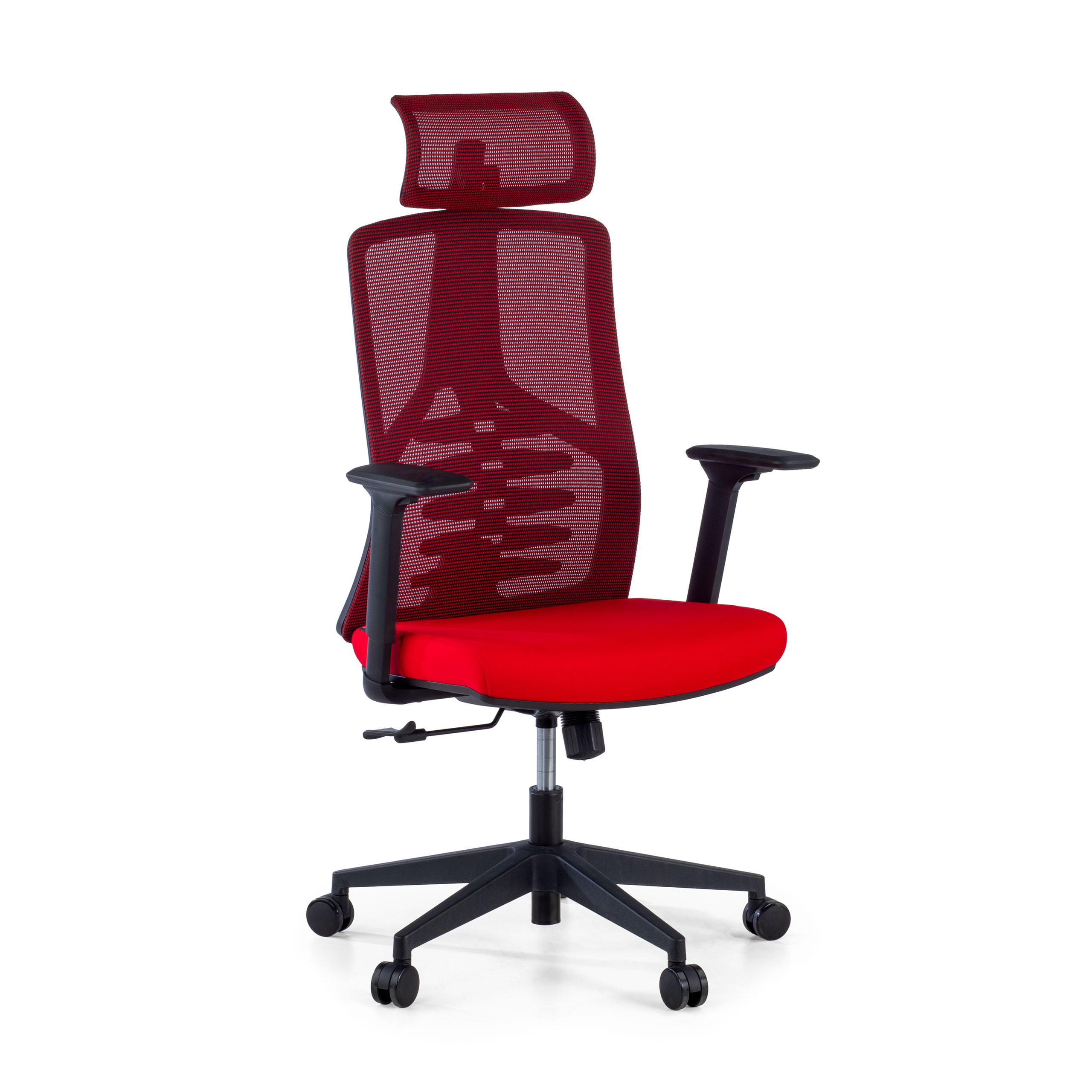 silla ergonomica rojo tekno malla 1