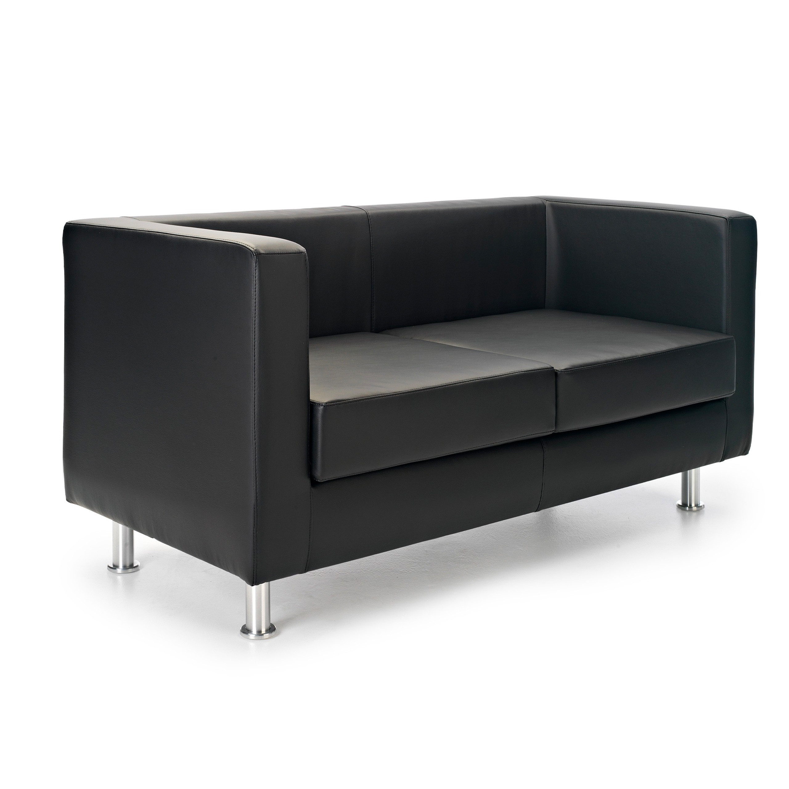 sofa para oficina negro dresden 2 plazas 1