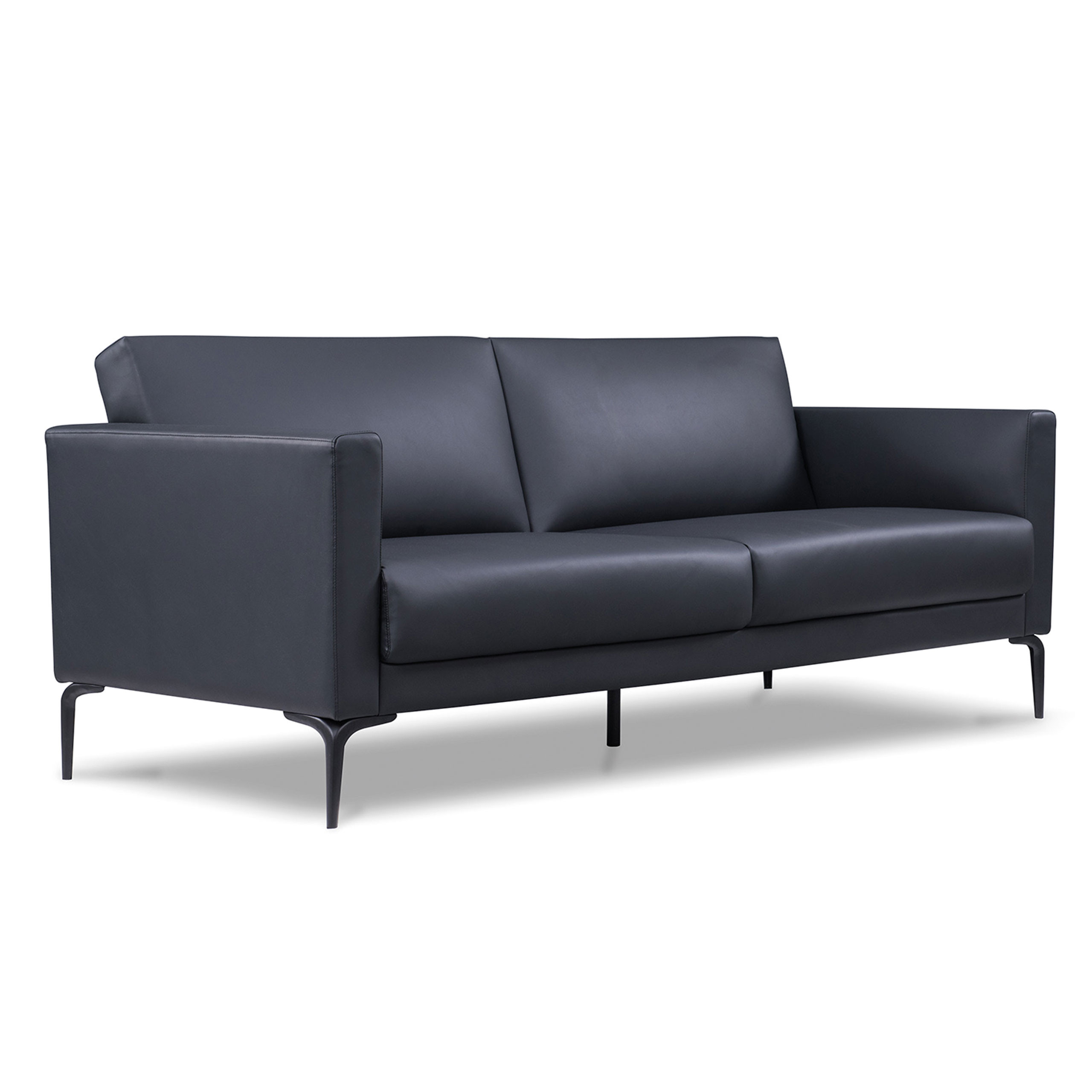 sofa para oficina negro salzburg 3 asientos 1
