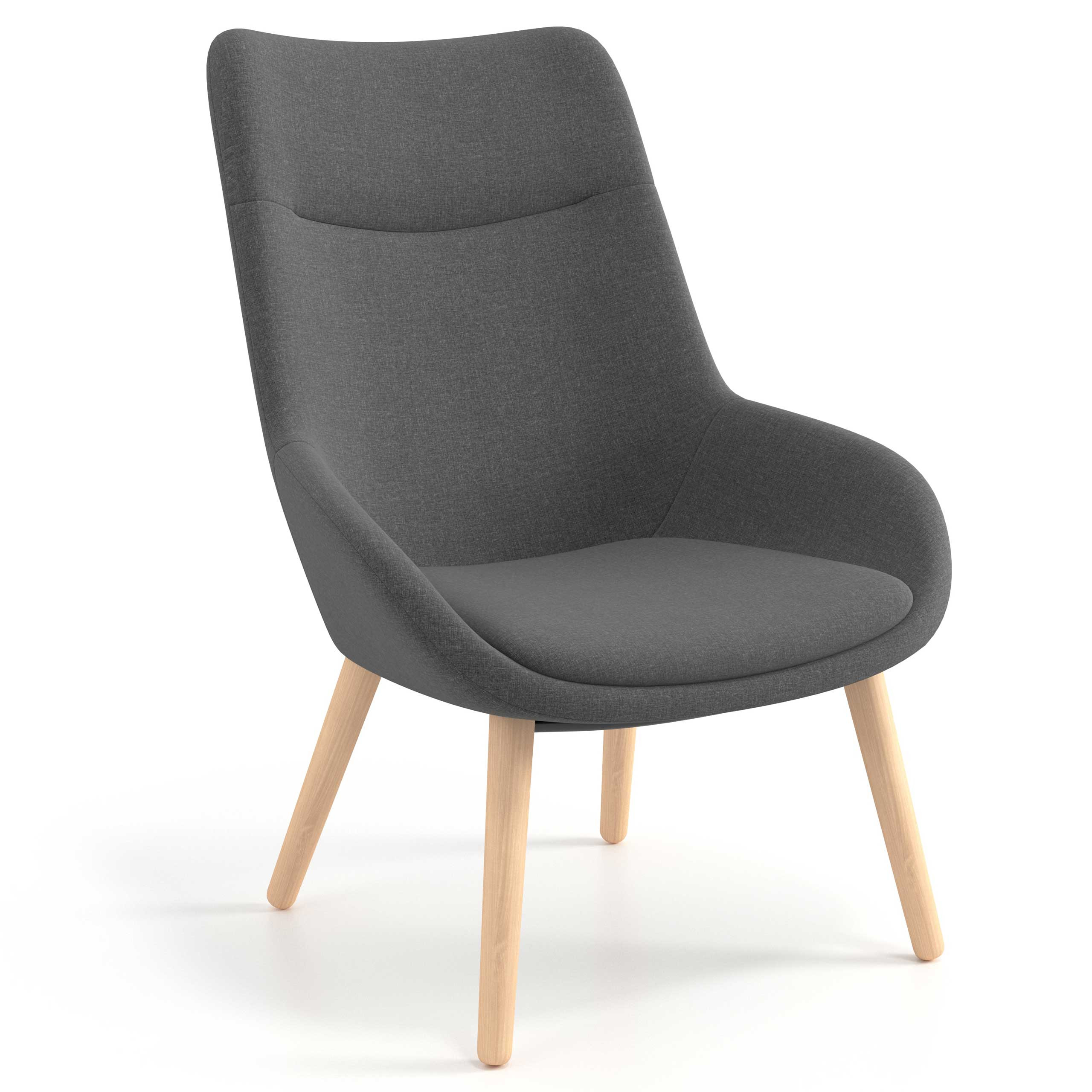 sillon para sala de espera antracita capri 1