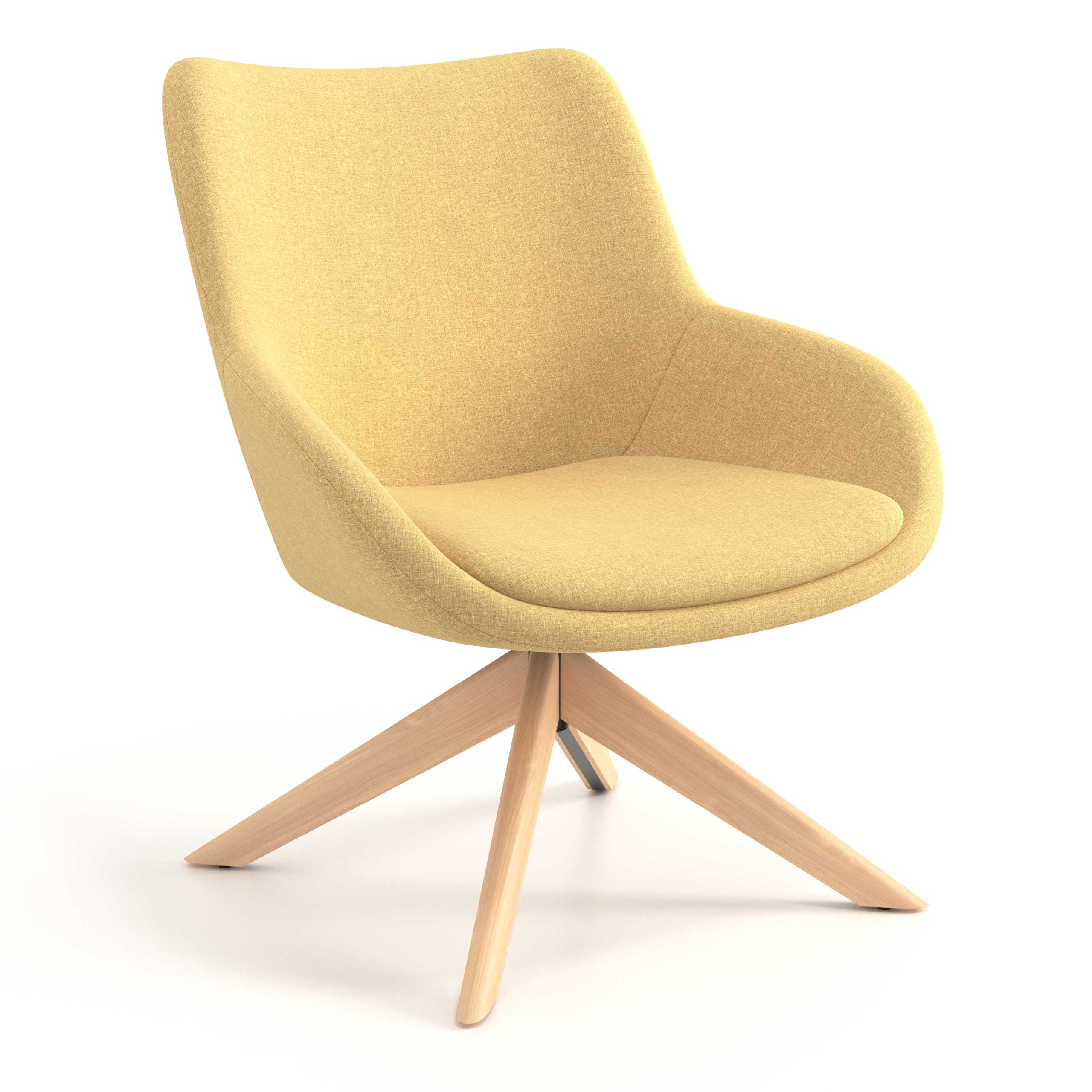 sillon para sala de espera amarillo capri 1