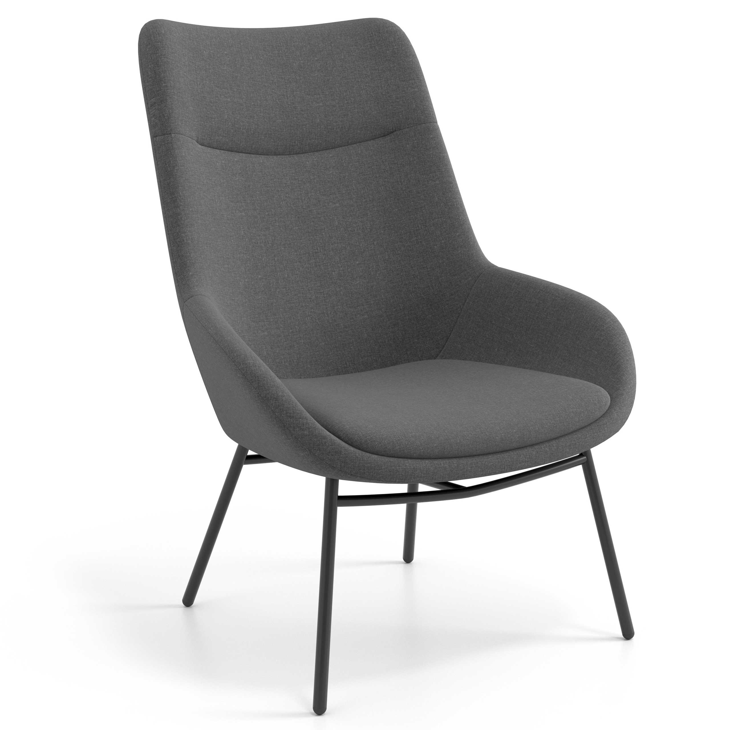 sillon para sala de espera antracita capri 1