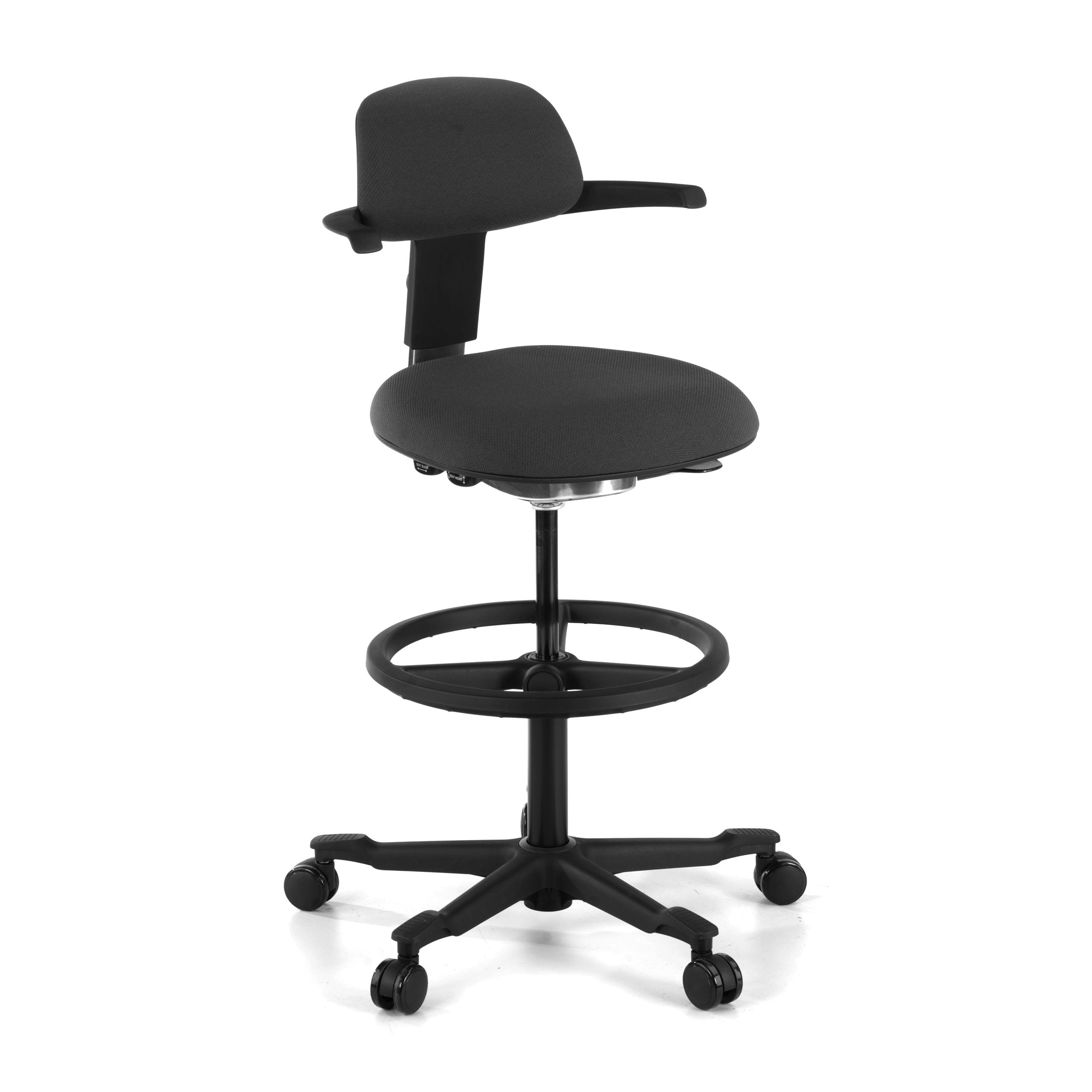 taburete de oficina negro taburete erghos 1
