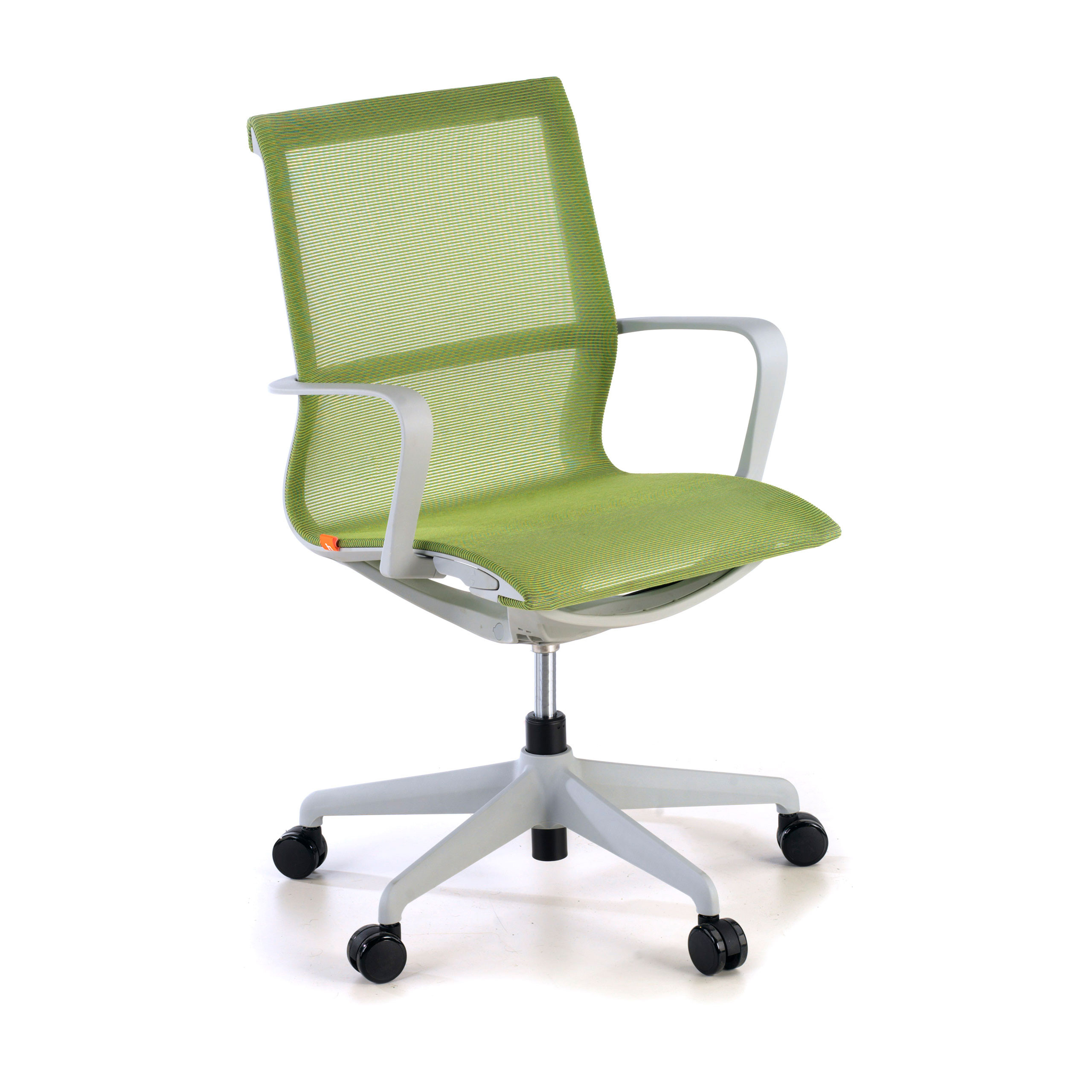 silla giratoria verde ice estructura negra malla 1