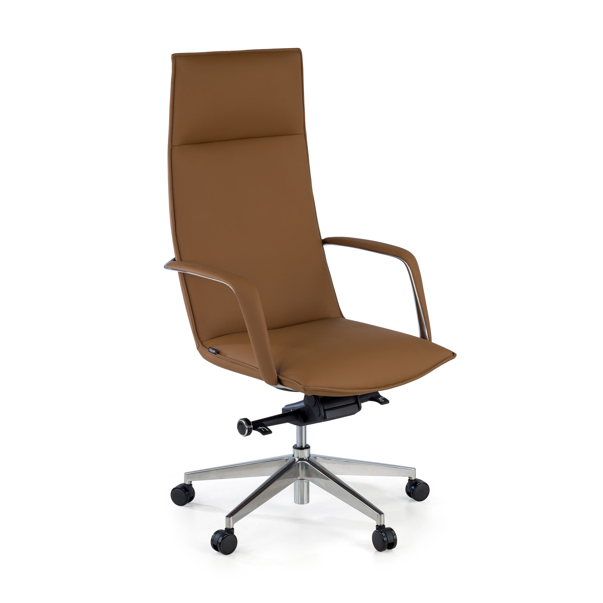 sillon de oficina beige kingston piel sintetica 1