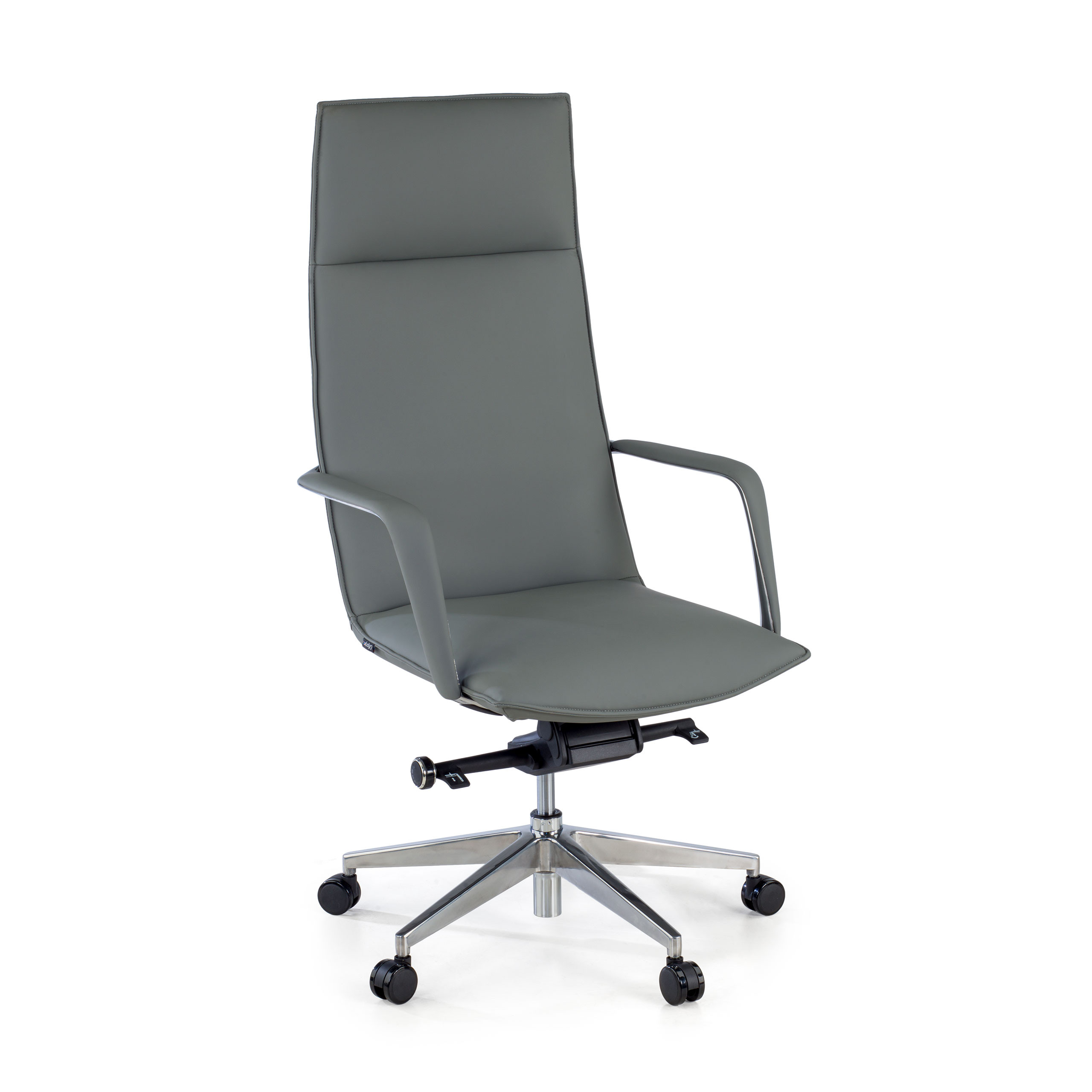 sillon de oficina gris kingston piel sintetica 1