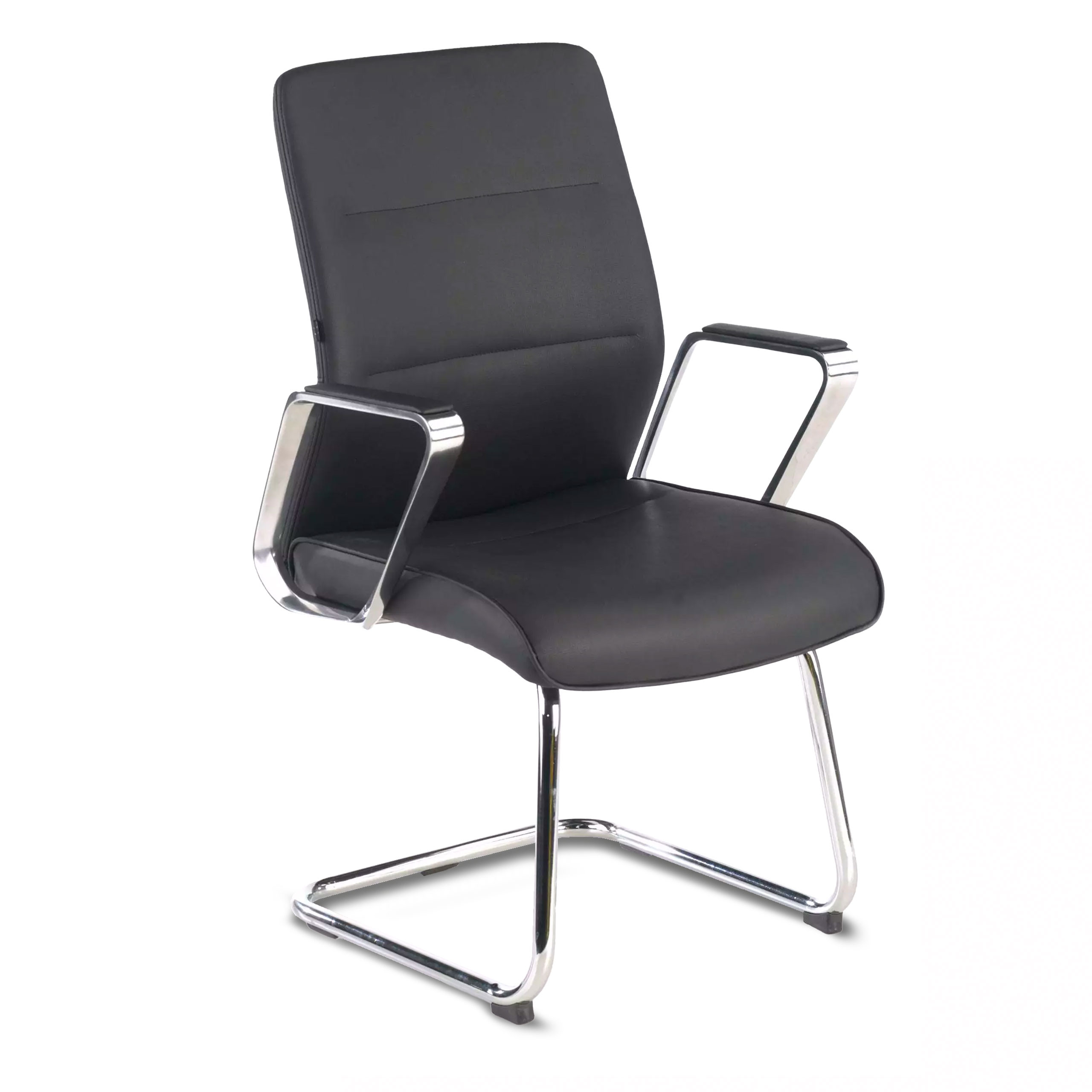 silla confidente negro leeds simil piel 1