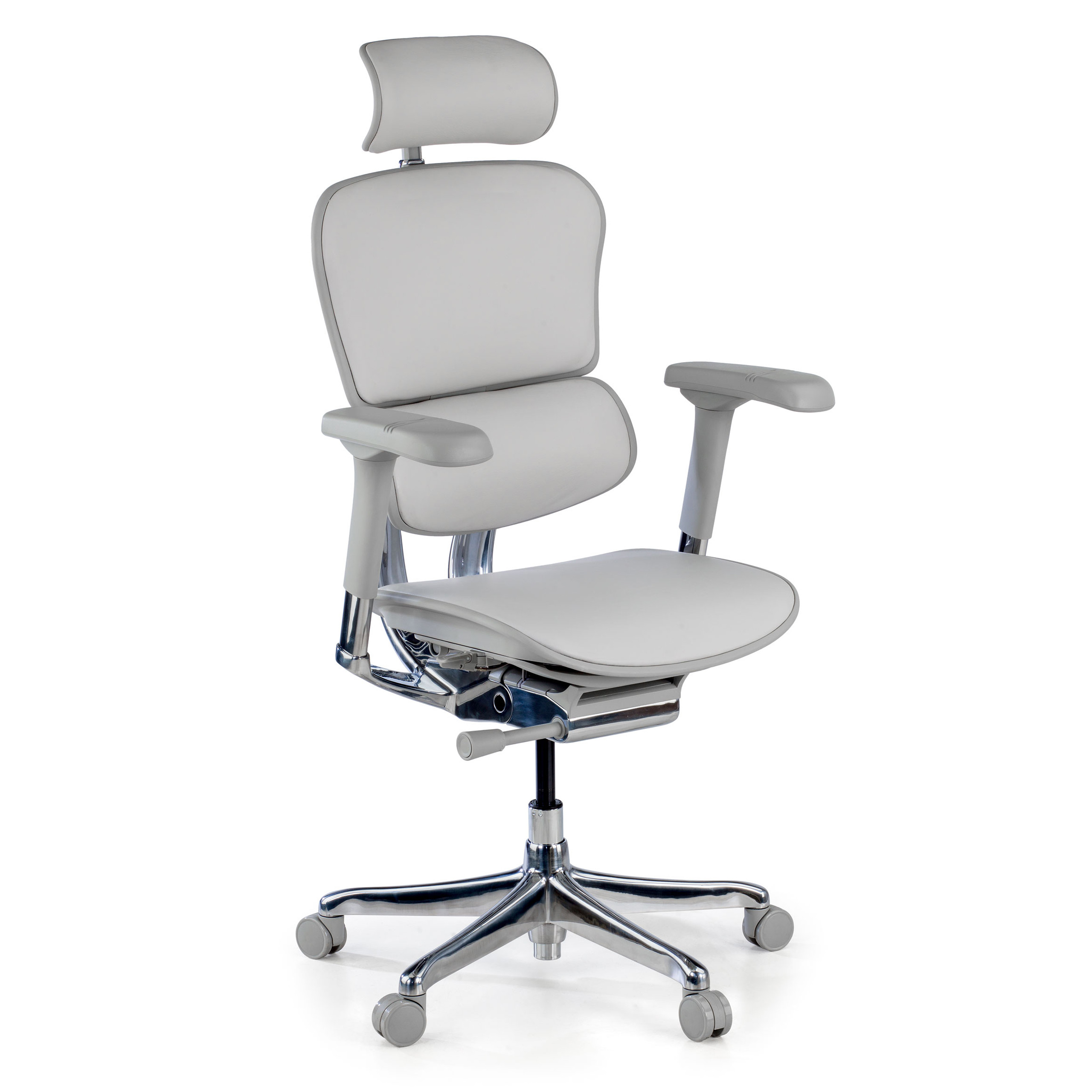 silla ergonomica gris ergohuman elite estructura negra piel natural piel natural 1