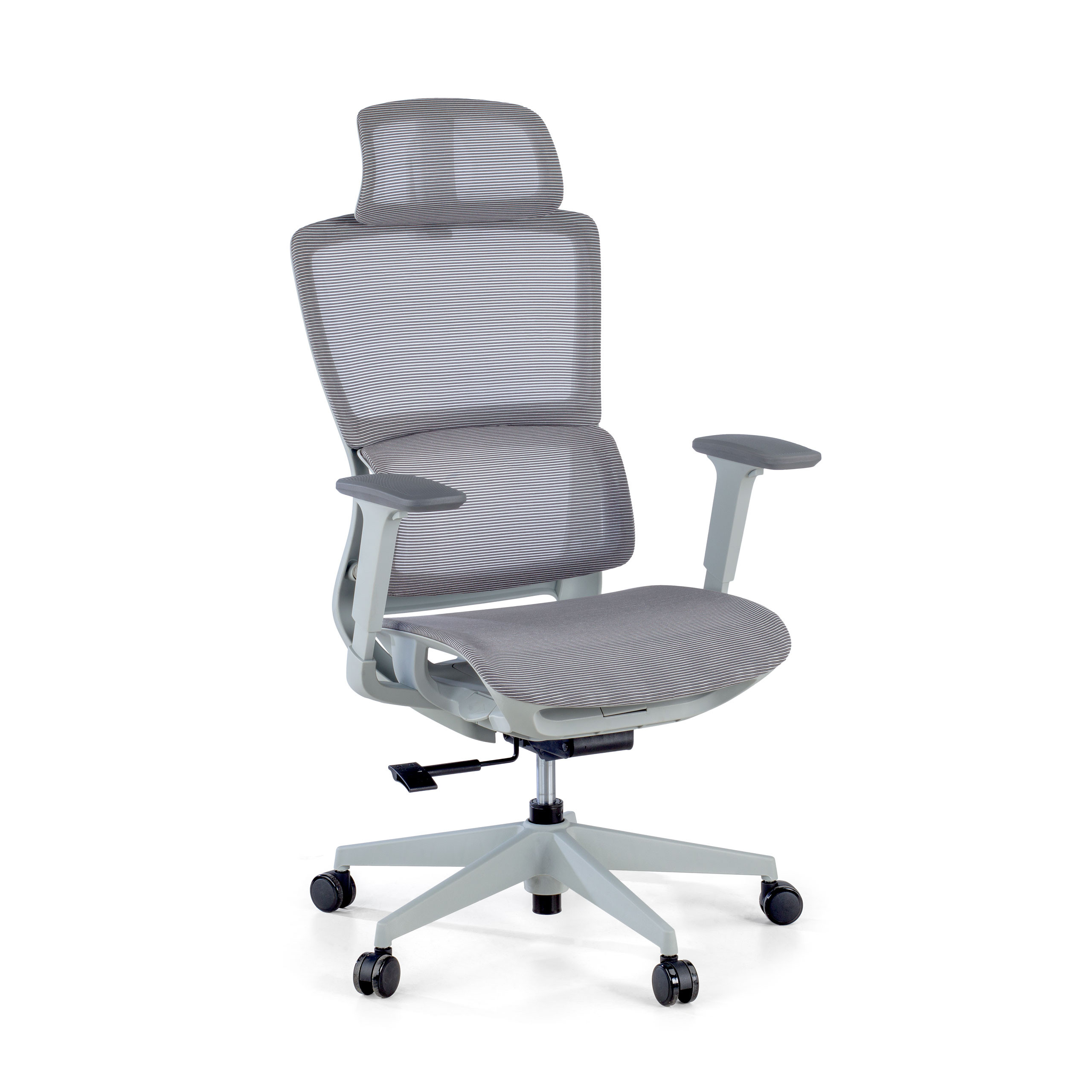 silla ergonomica gris gravity estructura blanca malla 1