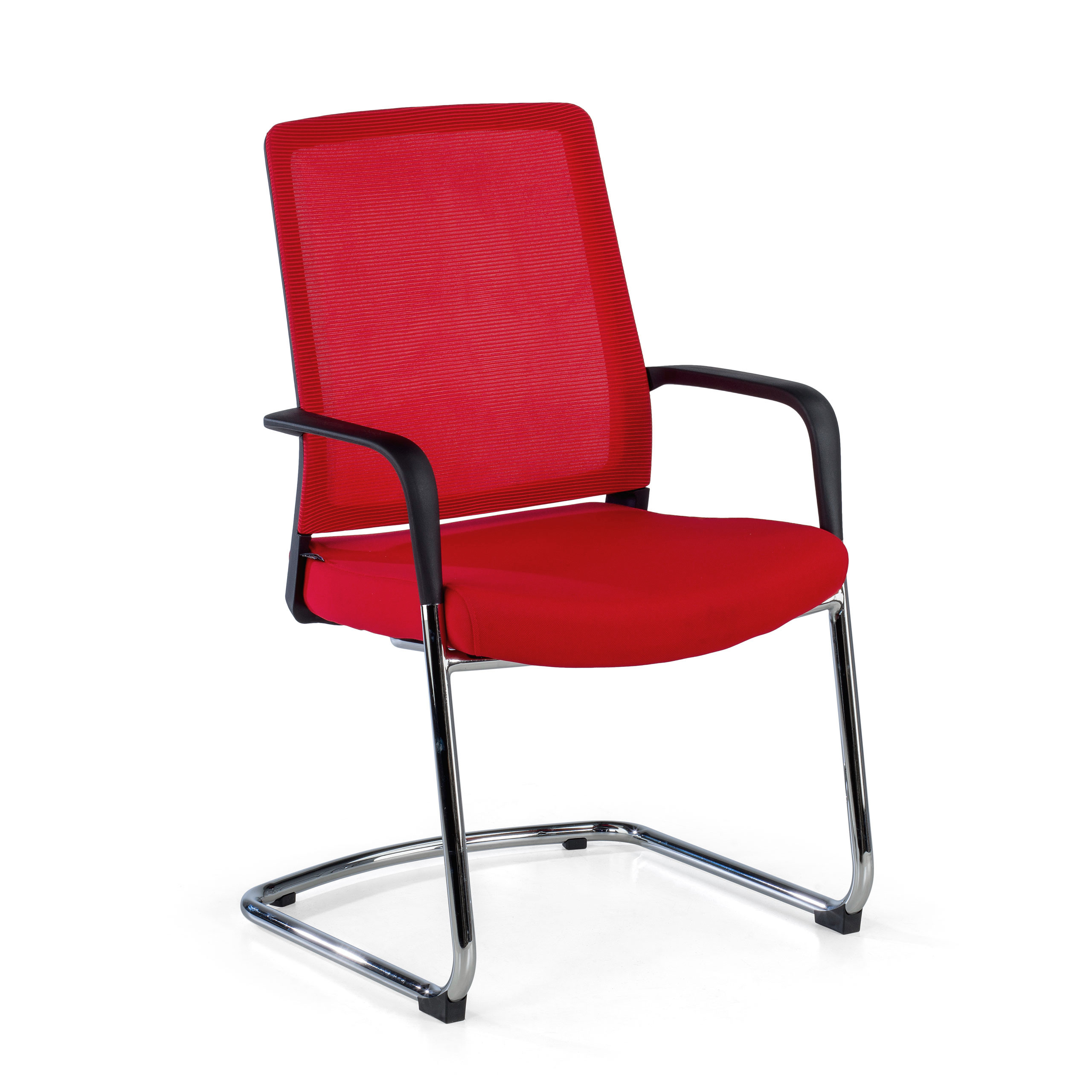 silla confidente rojo dante red transpirable malla 1