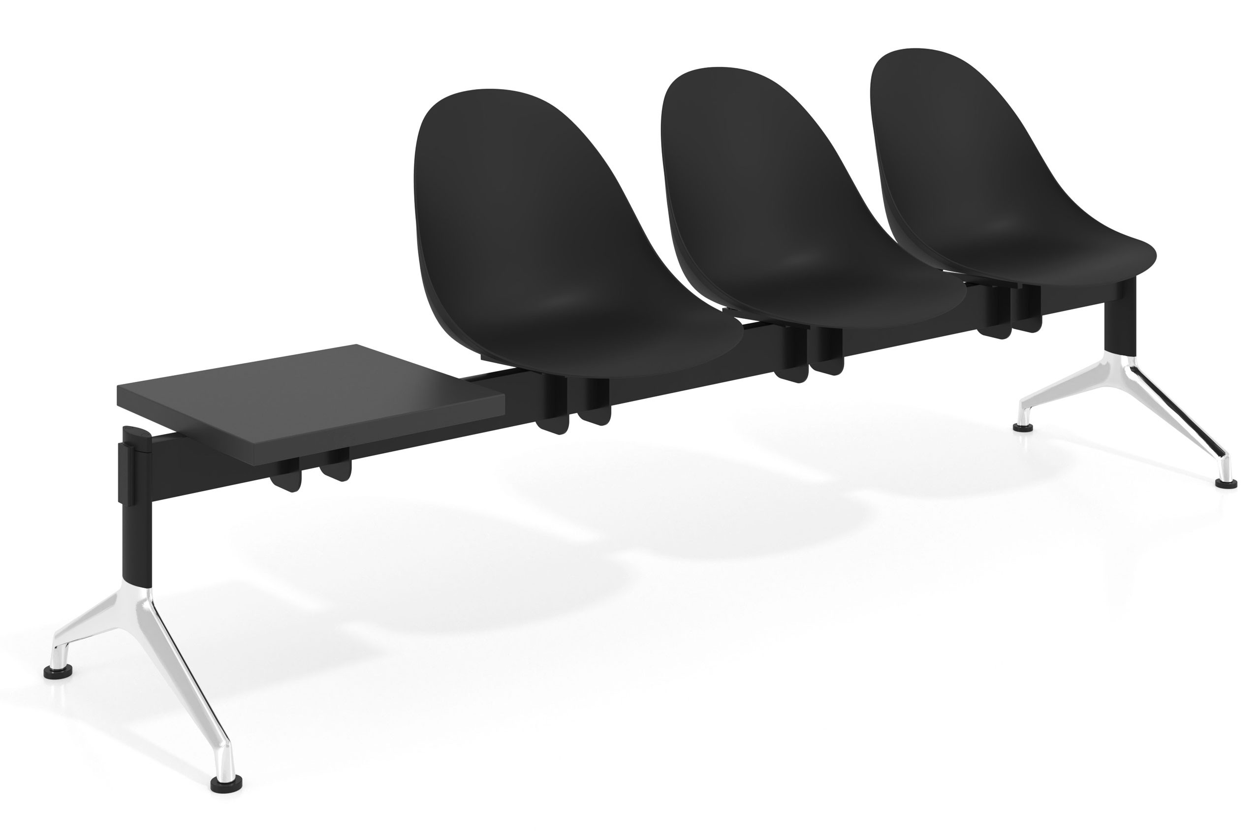 bancada sala de espera negro 1