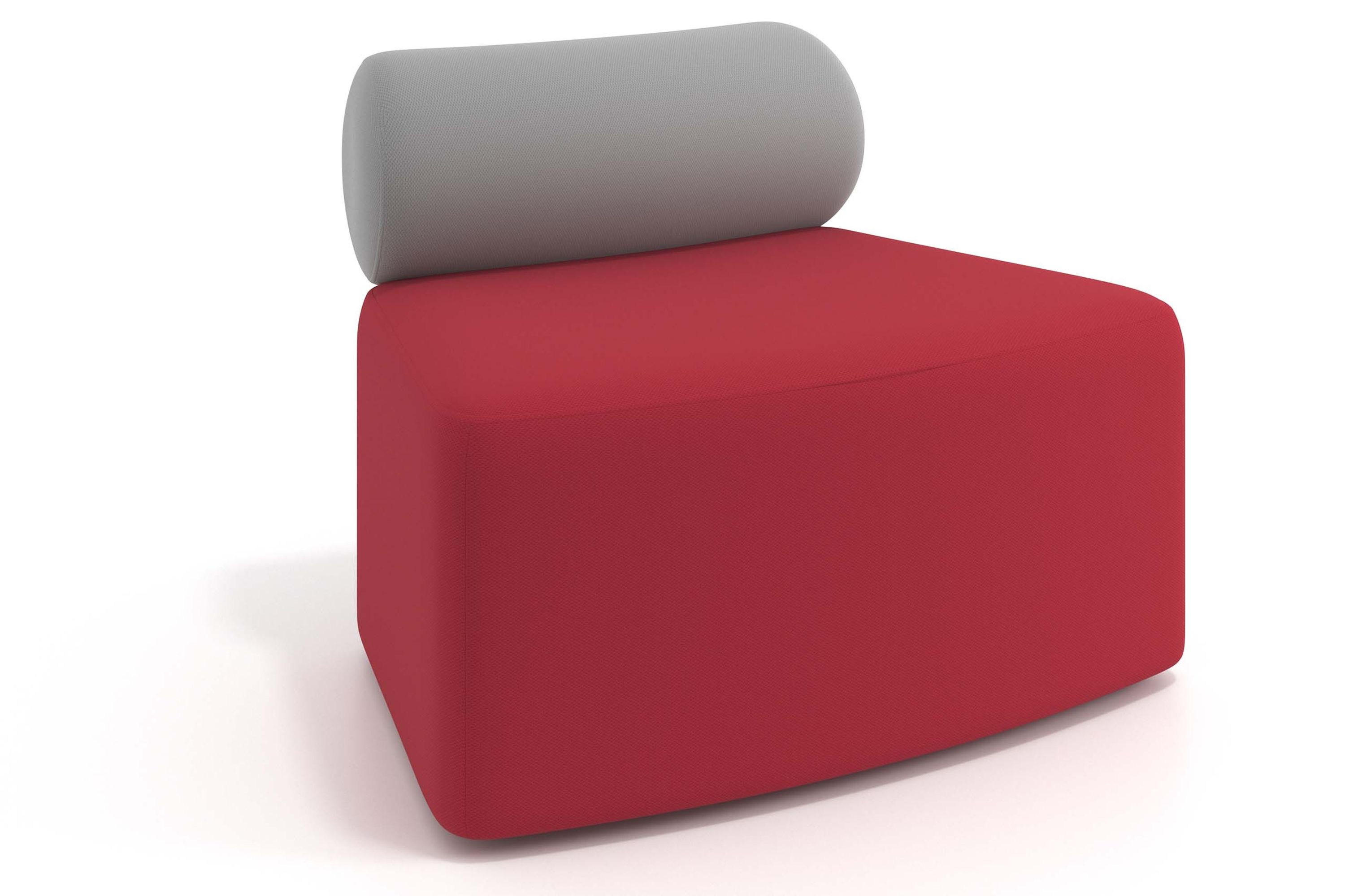 sofa para oficina rojo gris 1