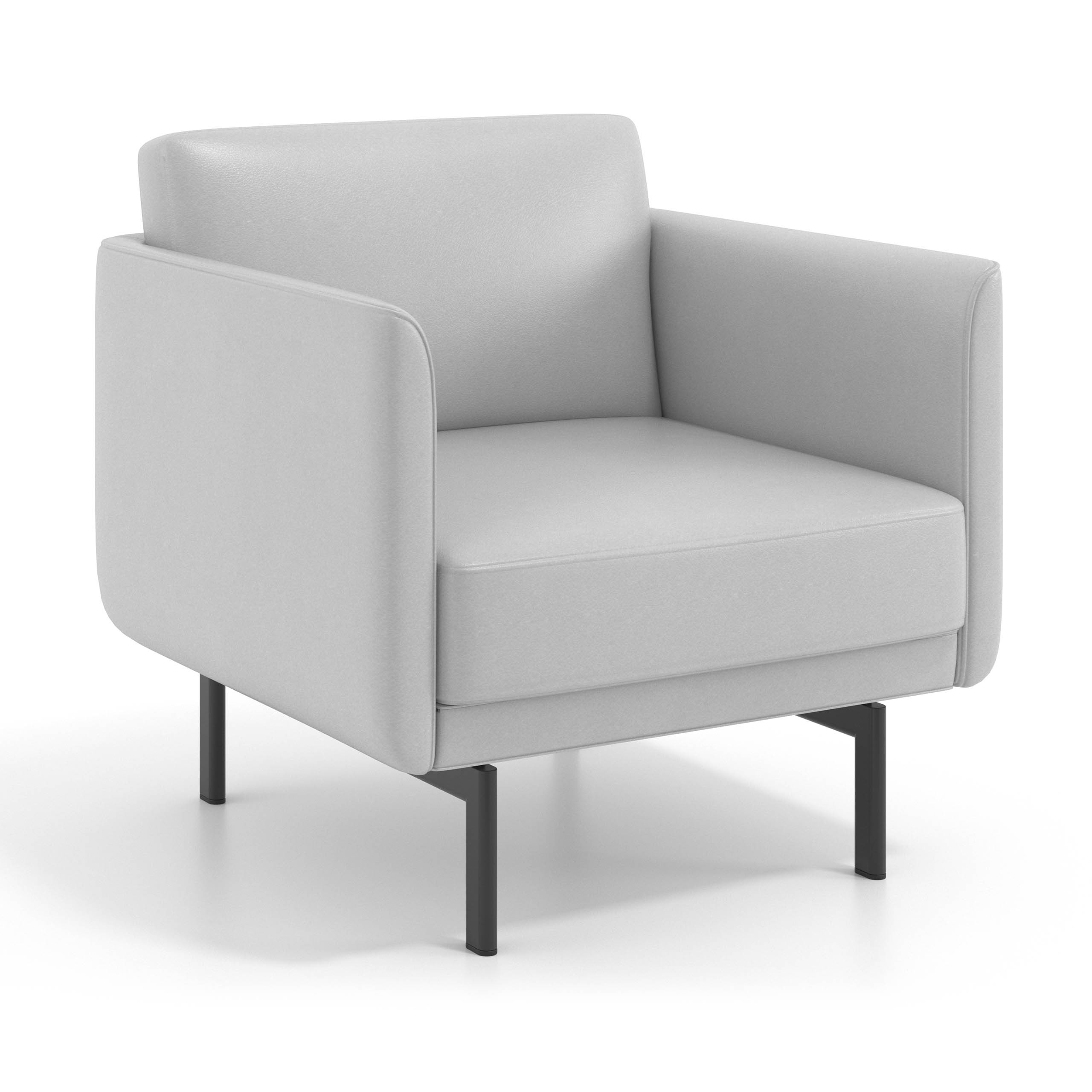 sofa para oficina gris malmo simil piel 1 plaza 1