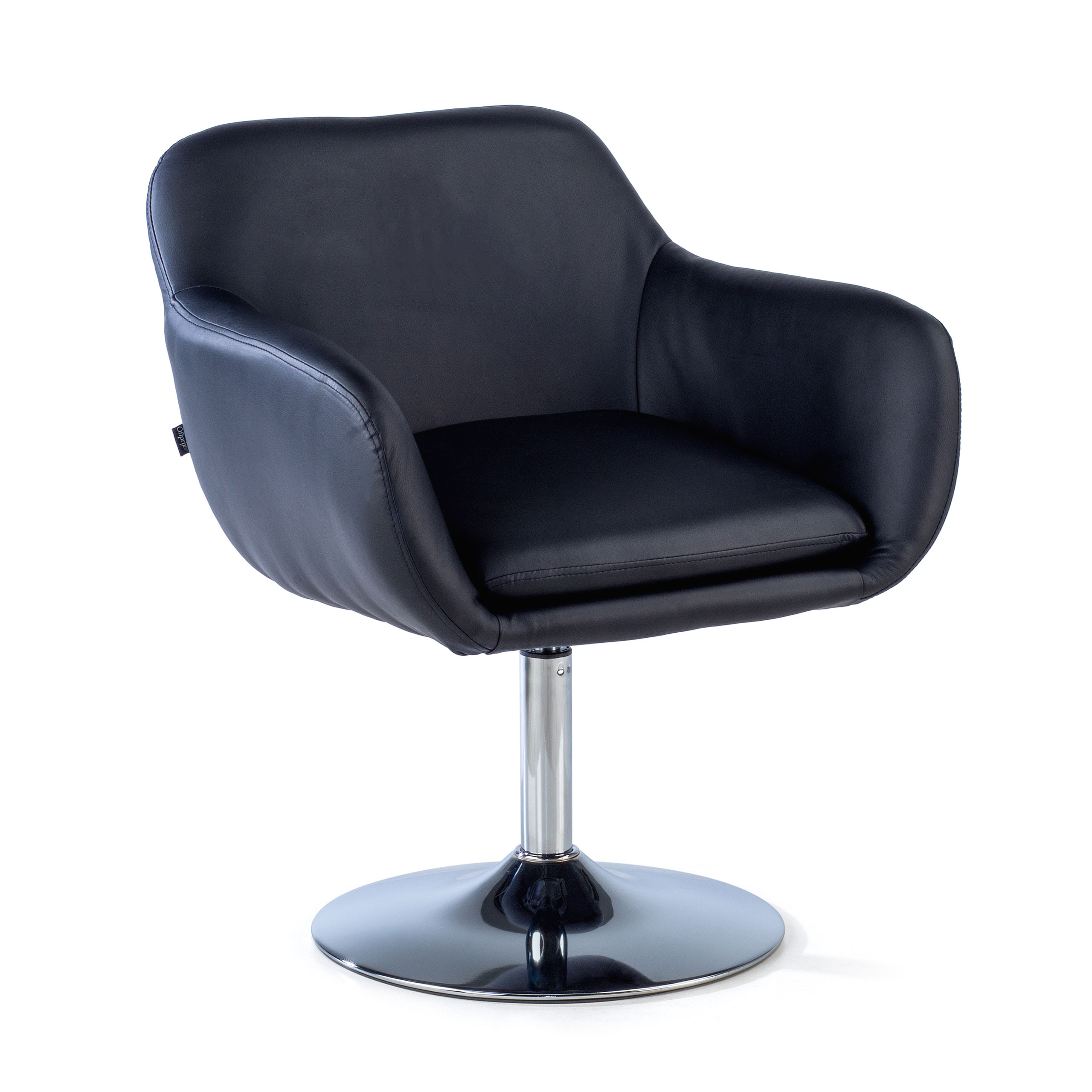 sillon para sala de espera negro soho piel sintetica 1