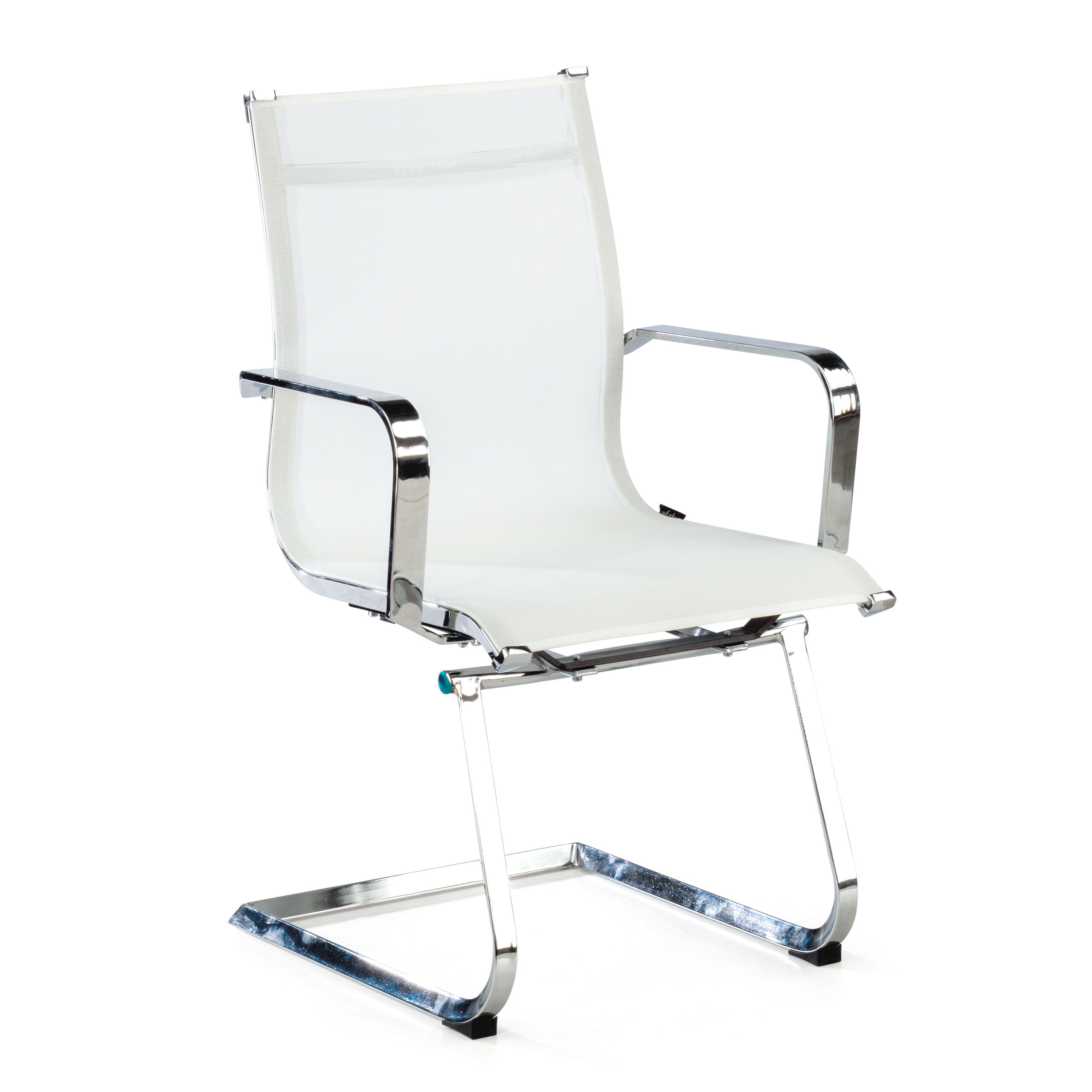 silla confidente blanco croma estructura cromada red red 1