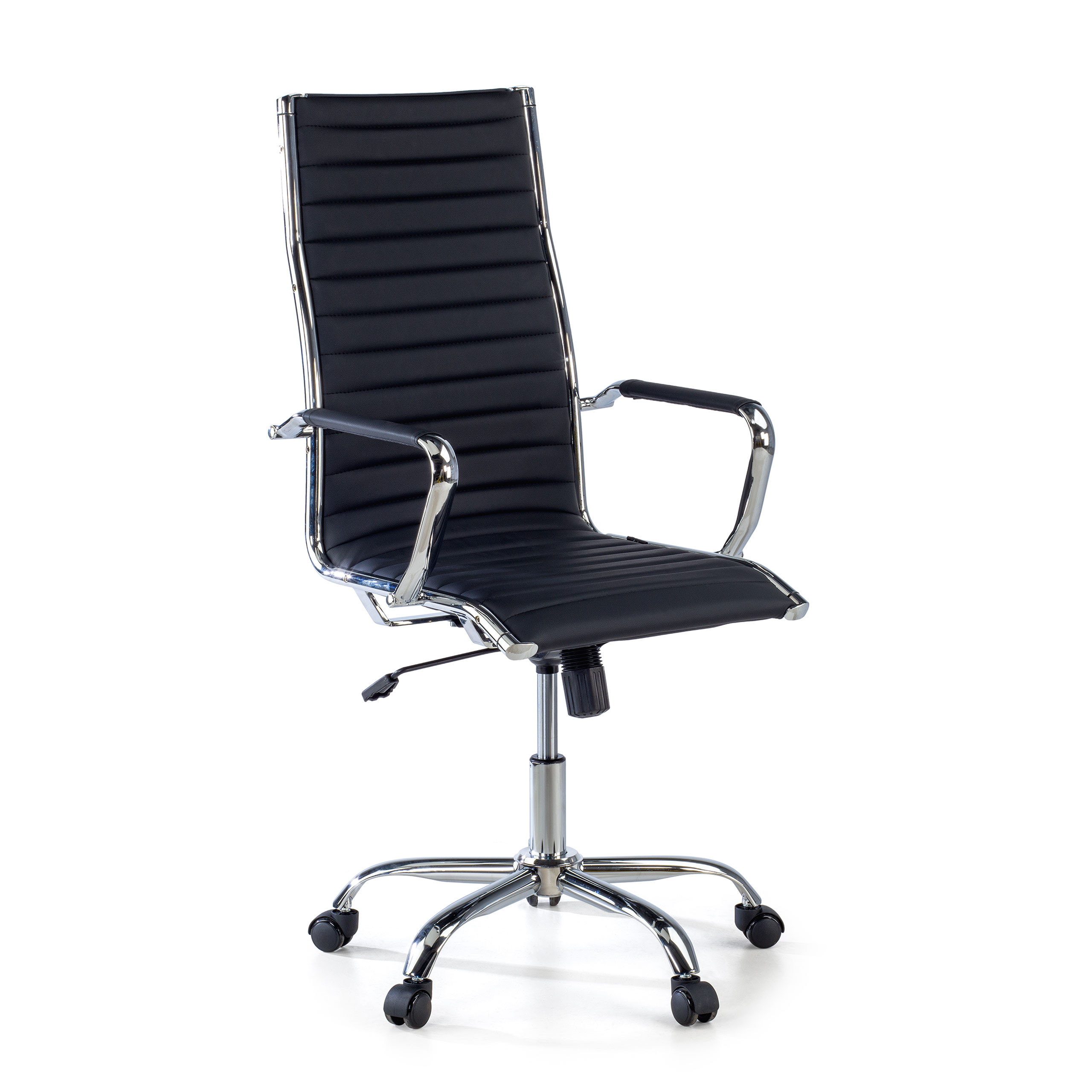 sillon de oficina negro milano piel sintetica 1