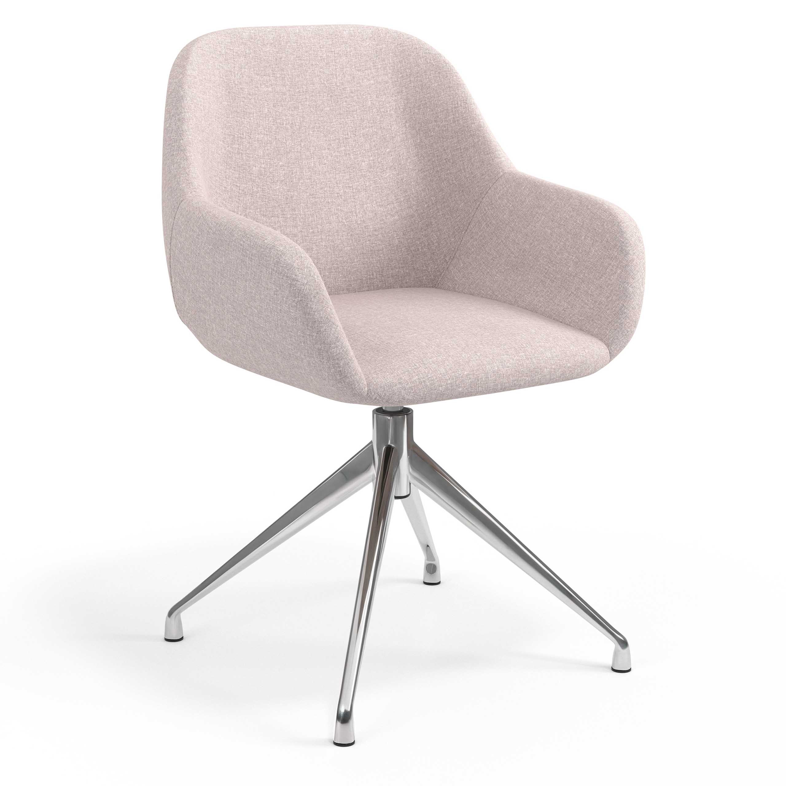 silla confidente beige moon giratoria 1