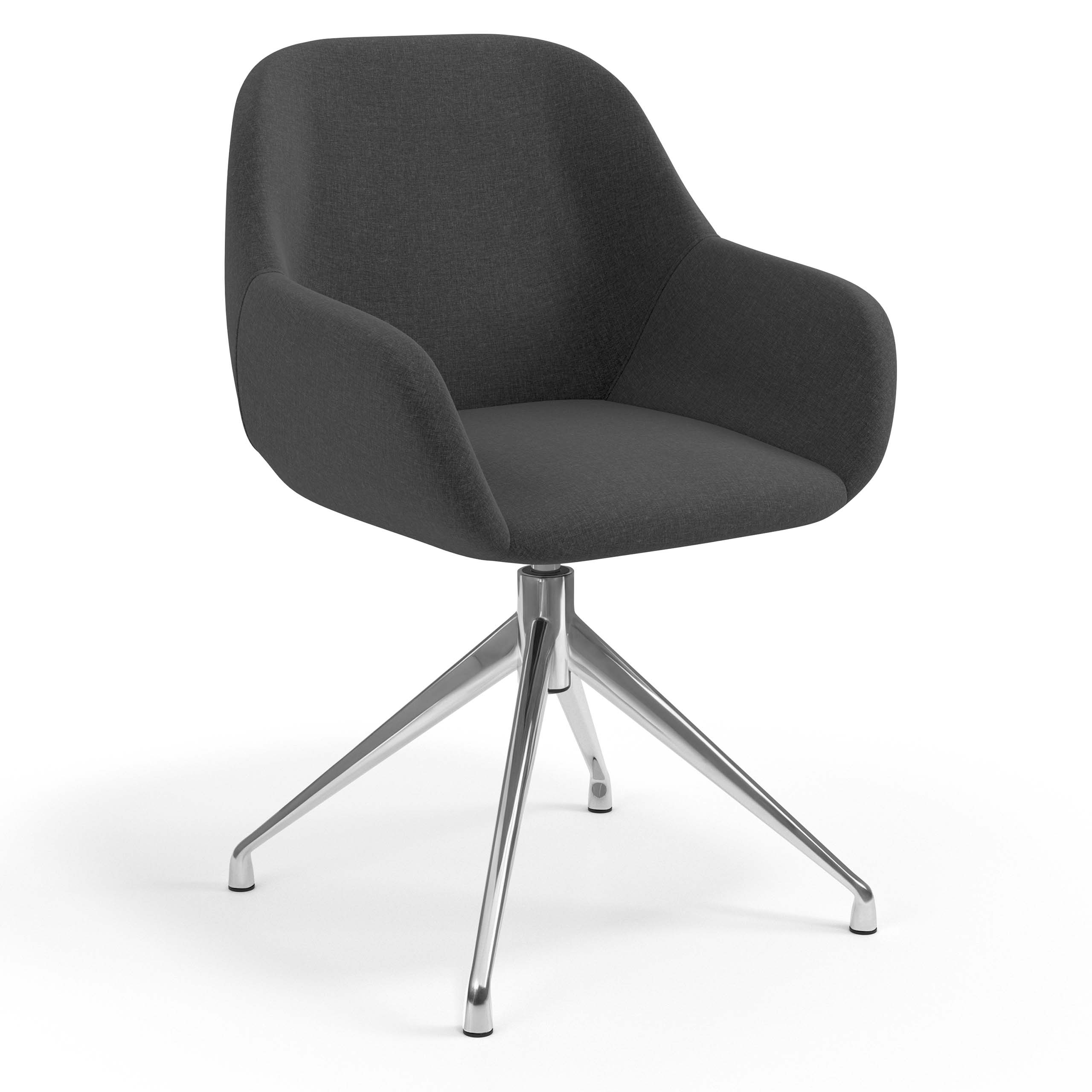 silla confidente antracita moon giratoria 1
