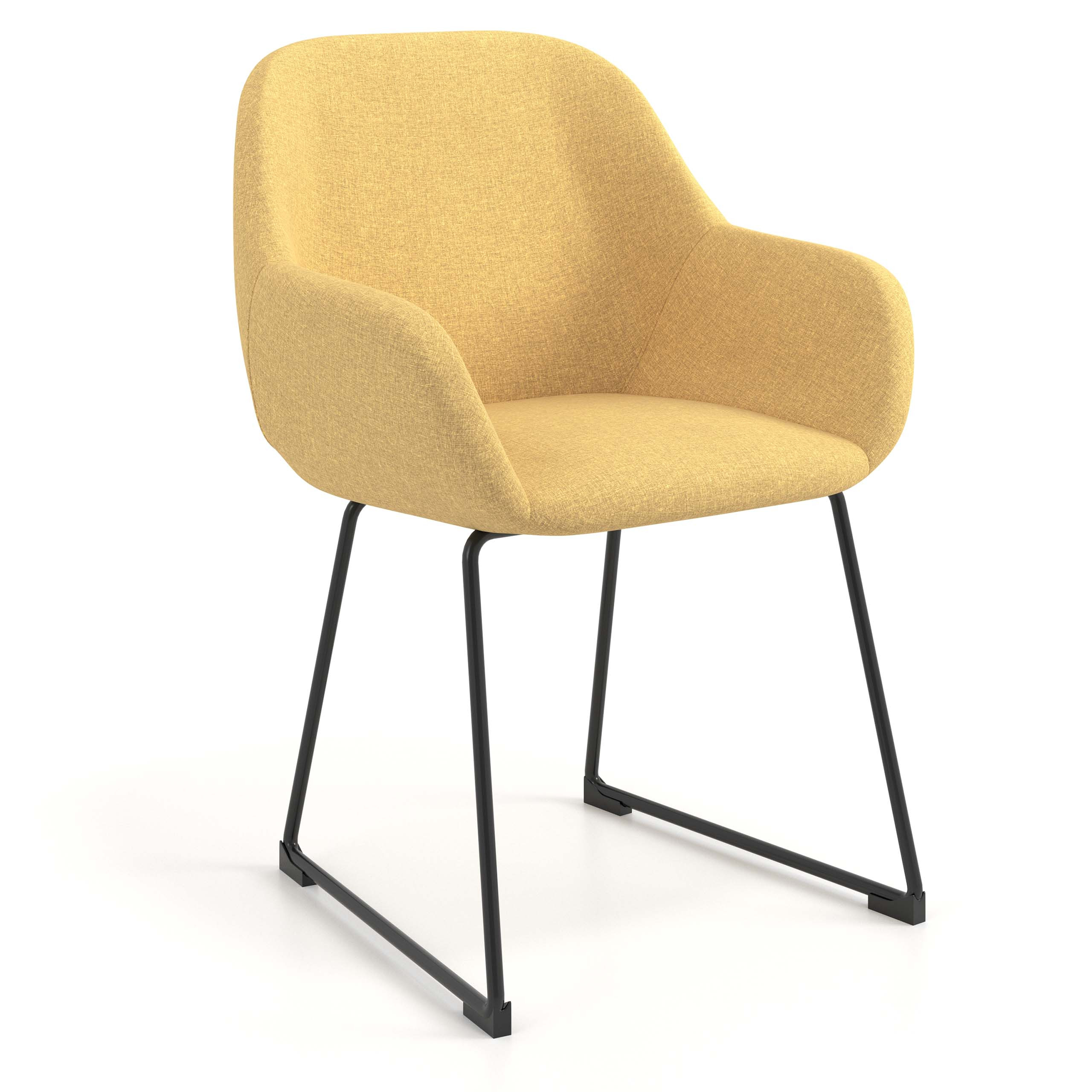 silla confidente amarillo moon patin 1