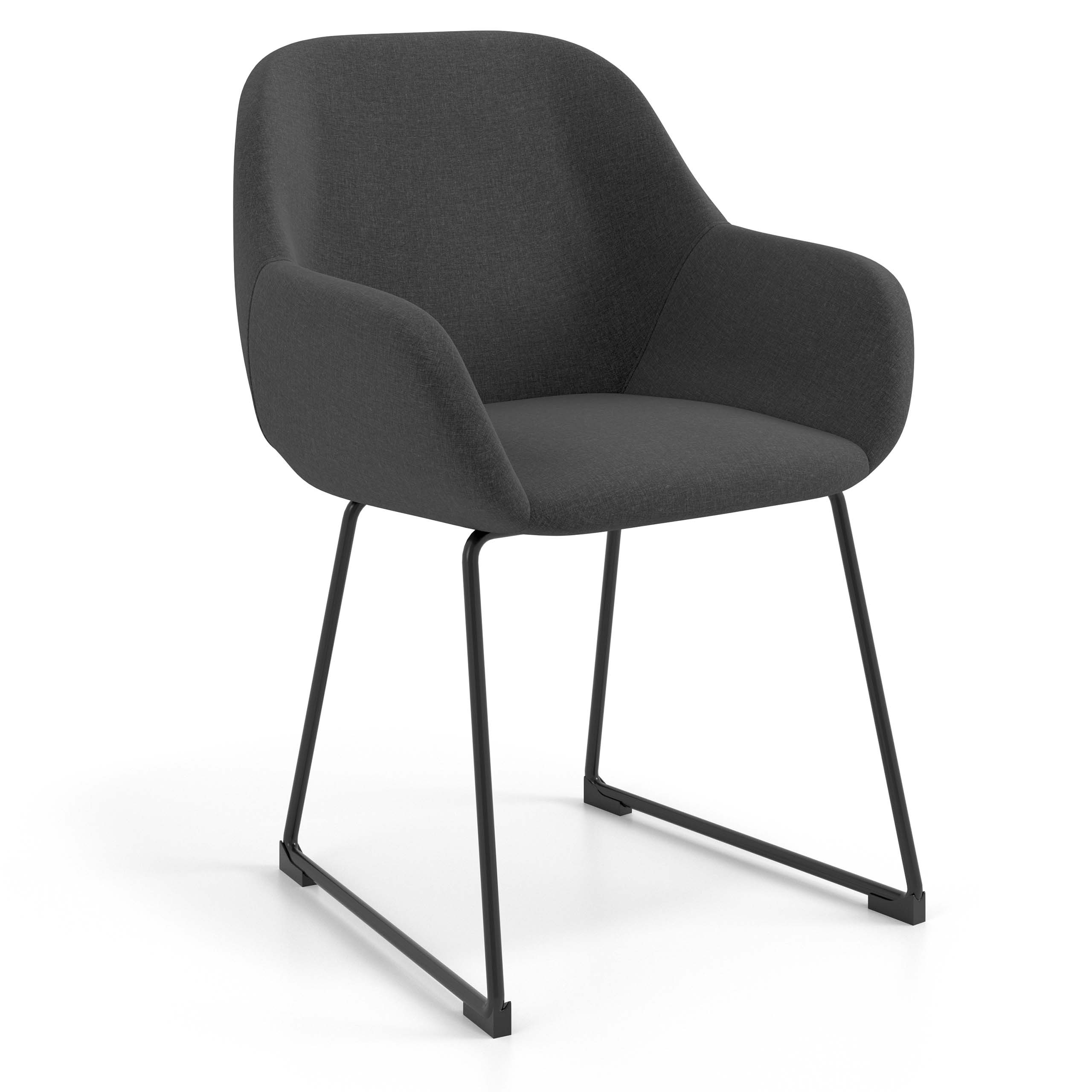 silla confidente antracita moon patin 1